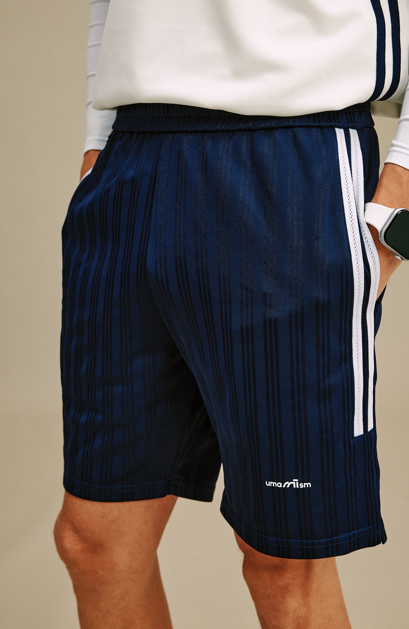UMAMIISM Striped Quick-Dry Track Shorts-Shorts-XS-Free Shipping Leatheretro