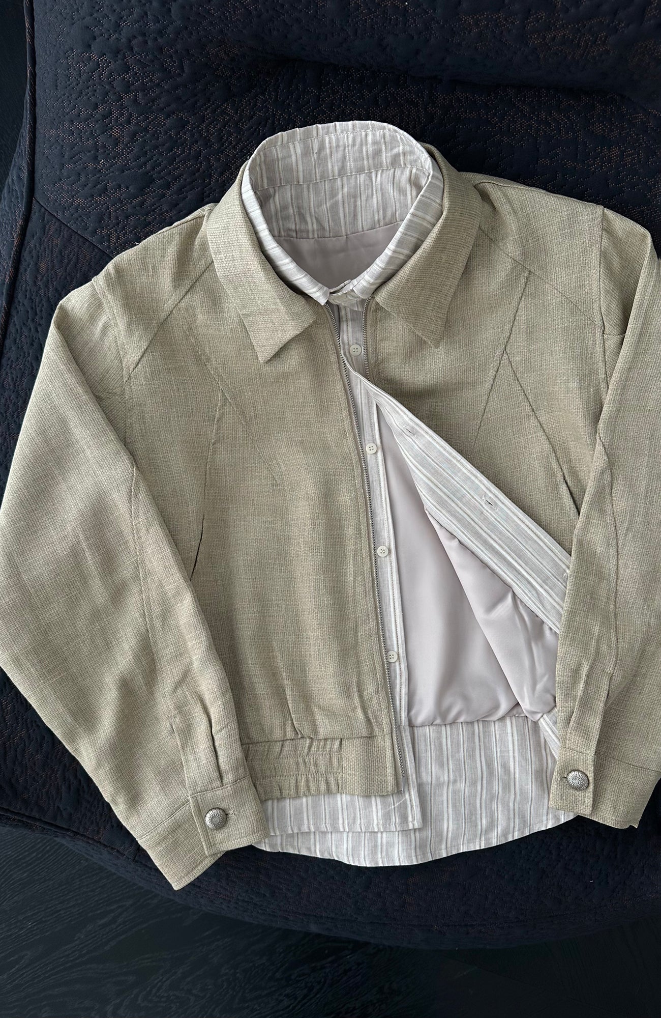 CATSSTAC Faux-Layer Zip Jacket-Jacket-M-Free Shipping Leatheretro