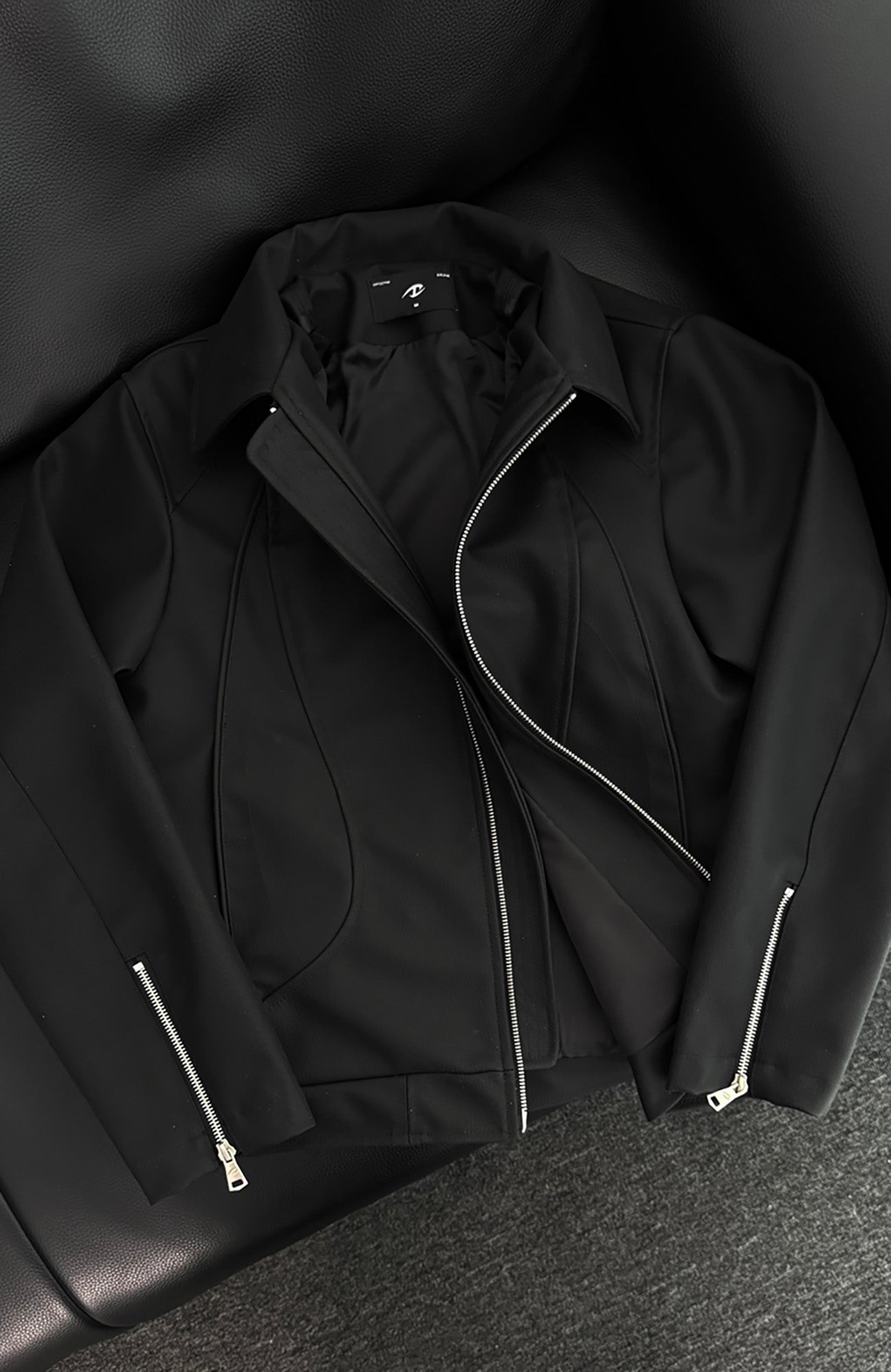 CATSSTAC Knightcore Pebbled Jacket-Jacket-M-Blue-Free Shipping Leatheretro