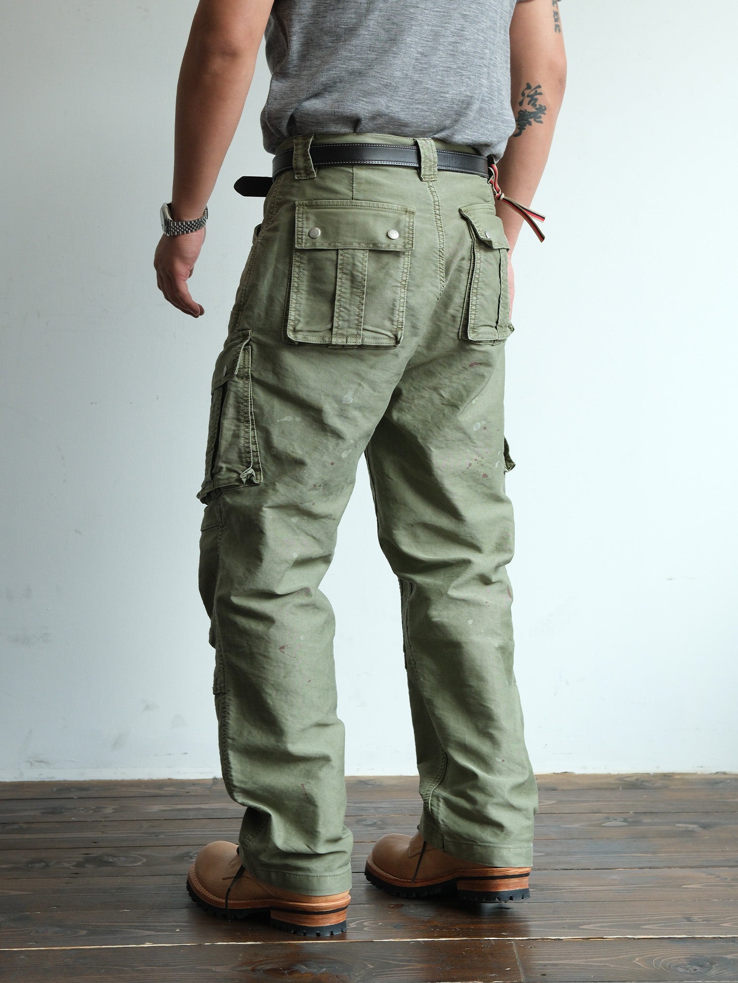 NEIGBORL Retro Washed Multi-Pocket Cargo Pants-Pants-S-Free Shipping Leatheretro