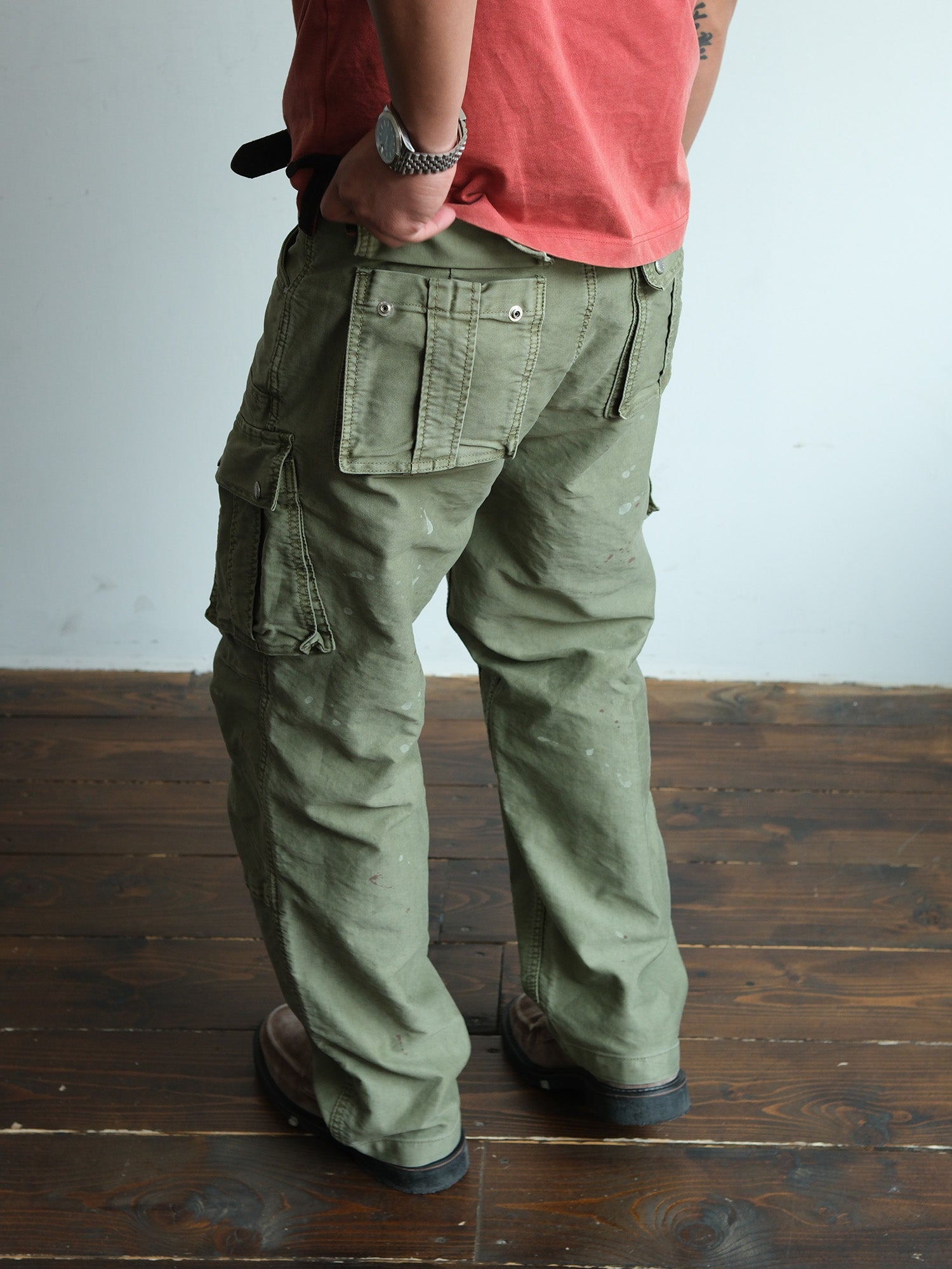 NEIGBORL Retro Washed Multi-Pocket Cargo Pants-Pants-S-Free Shipping Leatheretro