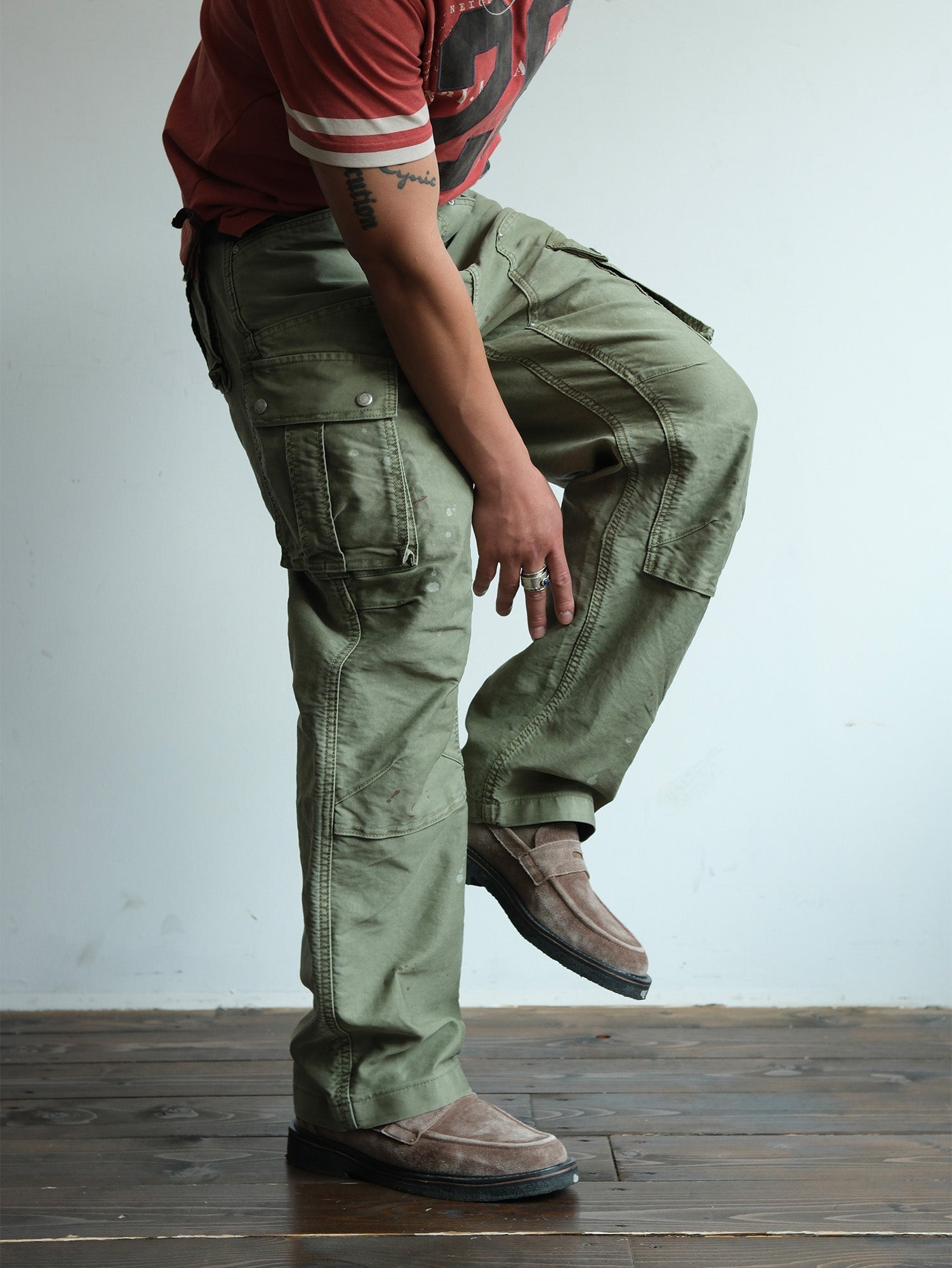 NEIGBORL Retro Washed Multi-Pocket Cargo Pants-Pants-S-Free Shipping Leatheretro