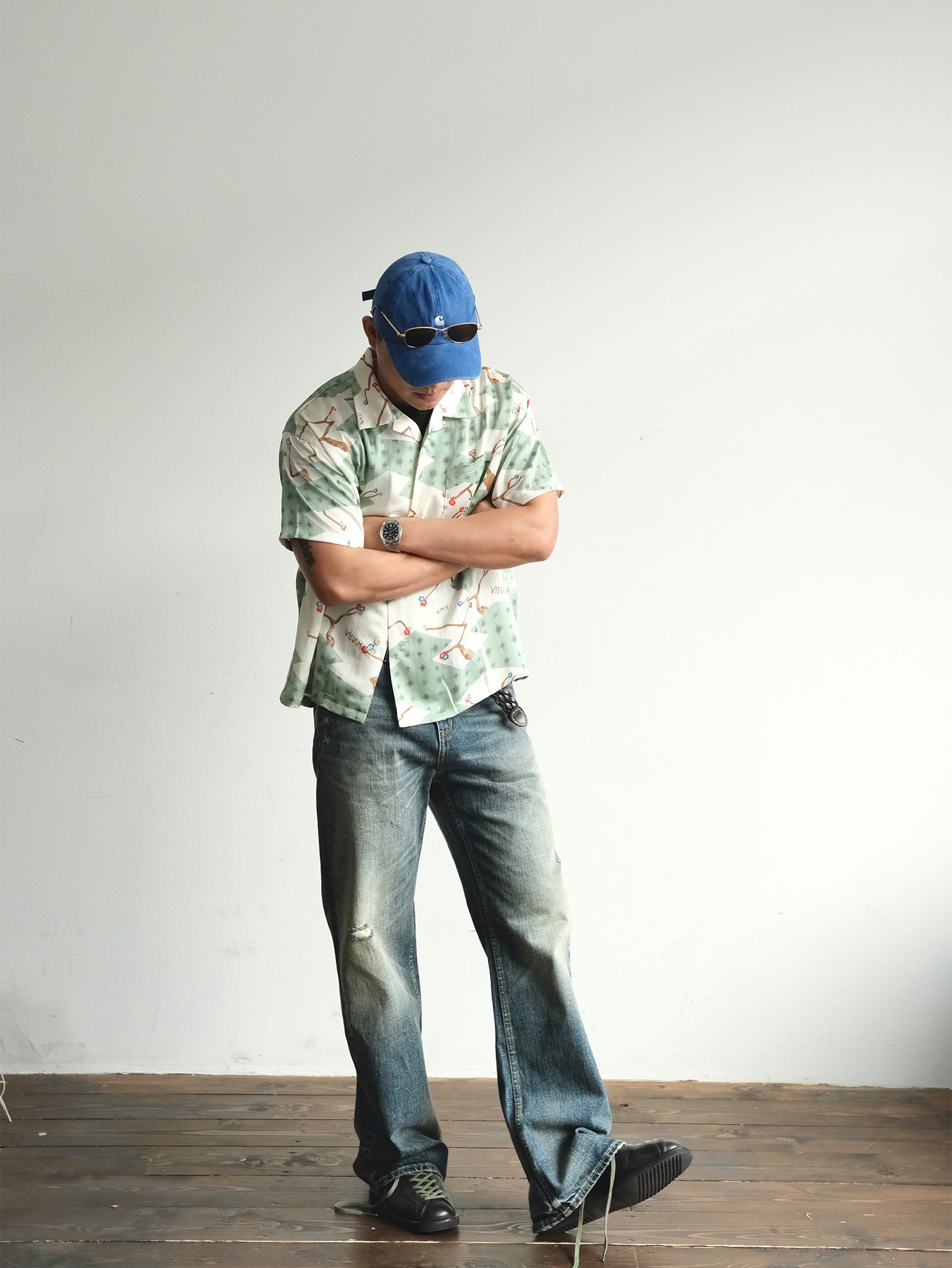 NEIGBORL Washed Distressed Flared Jeans-Jeans-S-Free Shipping Leatheretro
