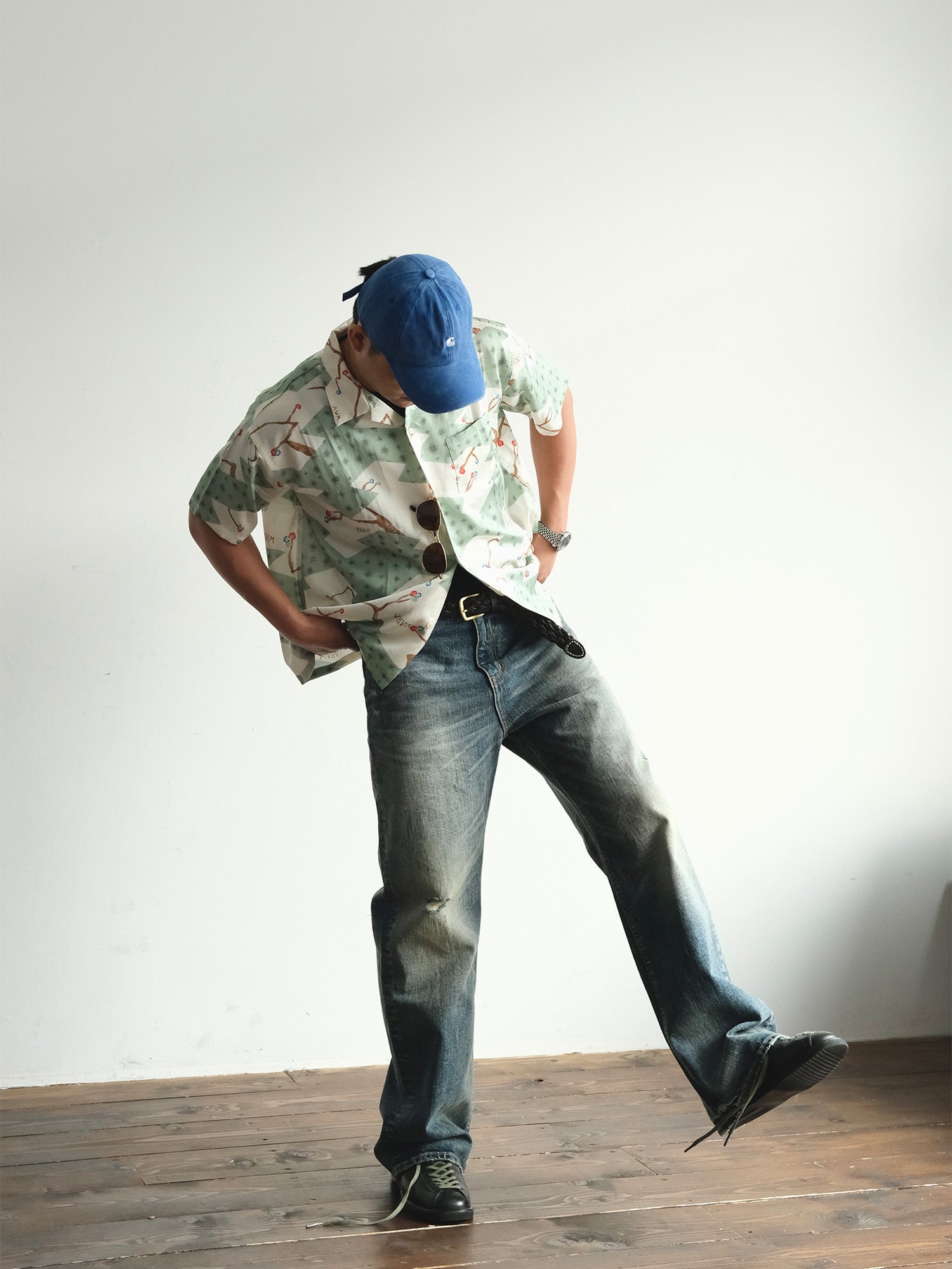 NEIGBORL Washed Distressed Flared Jeans-Jeans-S-Free Shipping Leatheretro