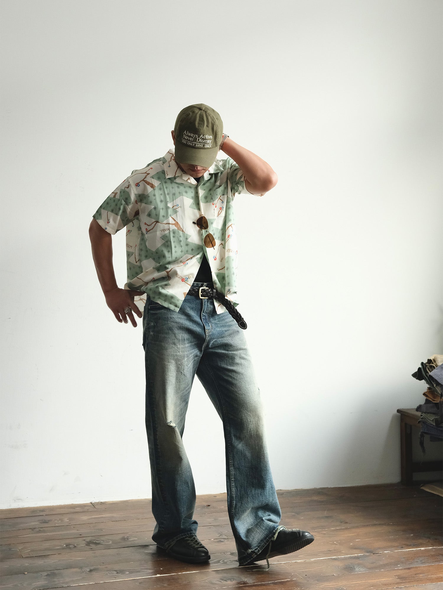 NEIGBORL Washed Distressed Flared Jeans-Jeans-S-Free Shipping Leatheretro