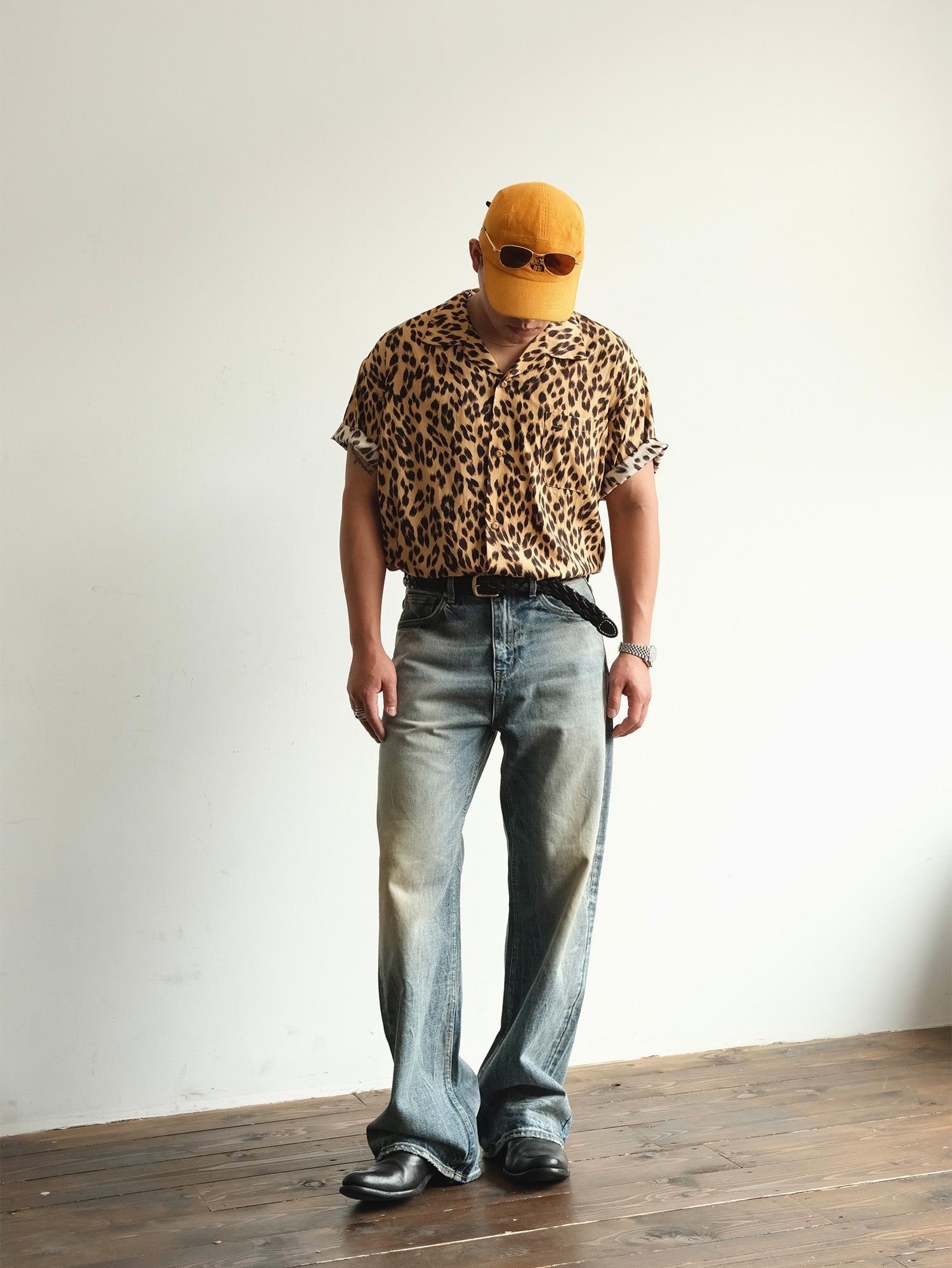 NEIGBORL Whiskering Washed Straight-Leg Jeans-Jeans-S-Free Shipping Leatheretro
