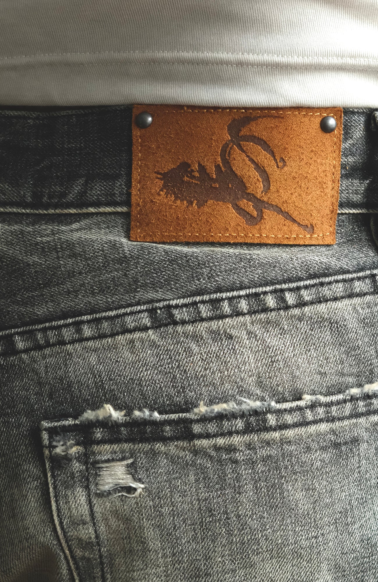 NEIGBORL Wash Distressed Loose-Fit Jeans Black-Jeans-S (Preorder)-Free Shipping Leatheretro