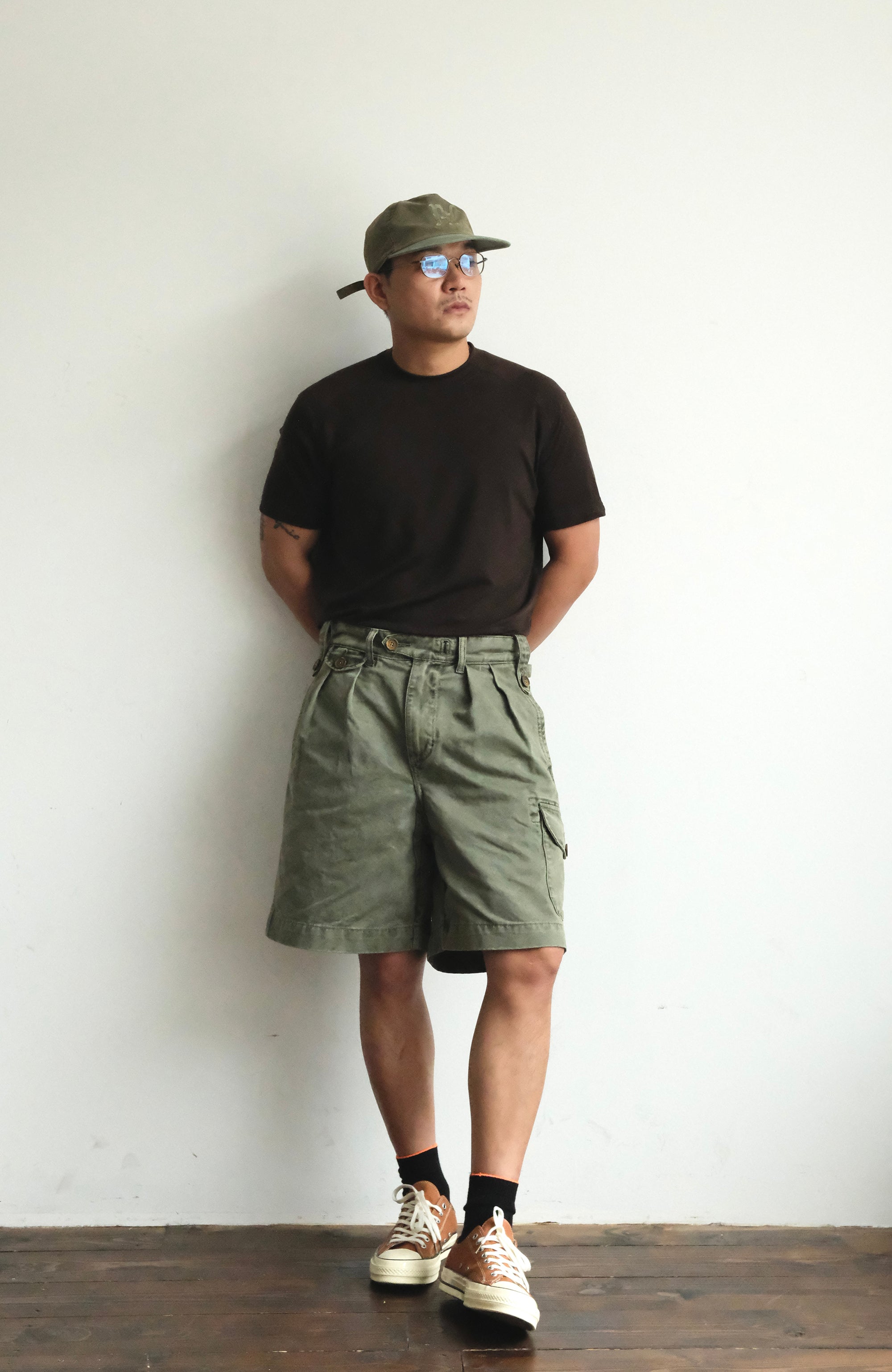 NEIGBORL Retro Washed Multi-Pocket Cargo Shorts-Shorts-S (Preorder)-Apricot-Free Shipping Leatheretro