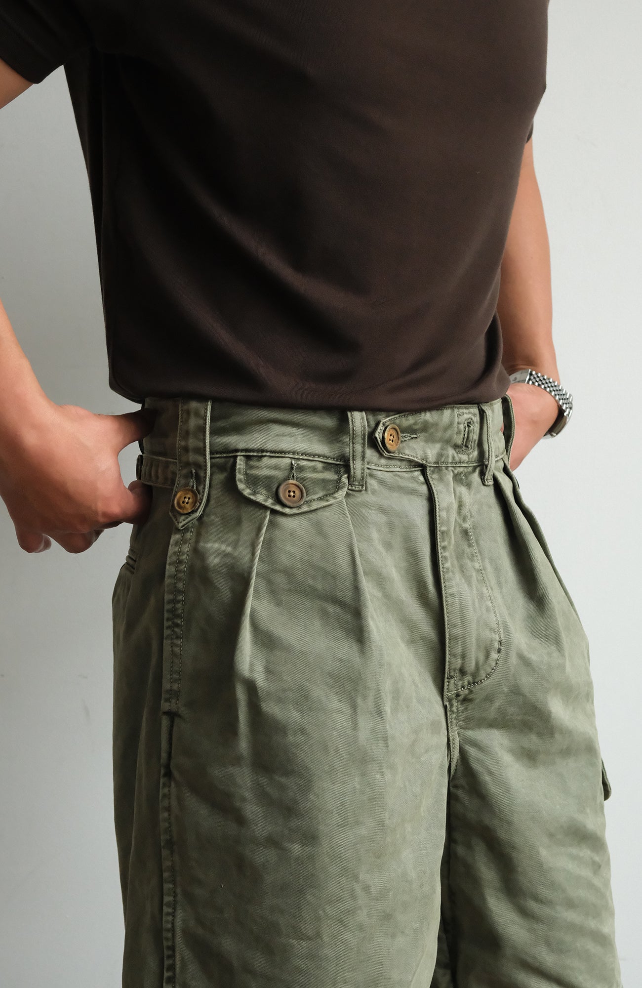 NEIGBORL Retro Washed Multi-Pocket Cargo Shorts-Shorts-S (Preorder)-Apricot-Free Shipping Leatheretro
