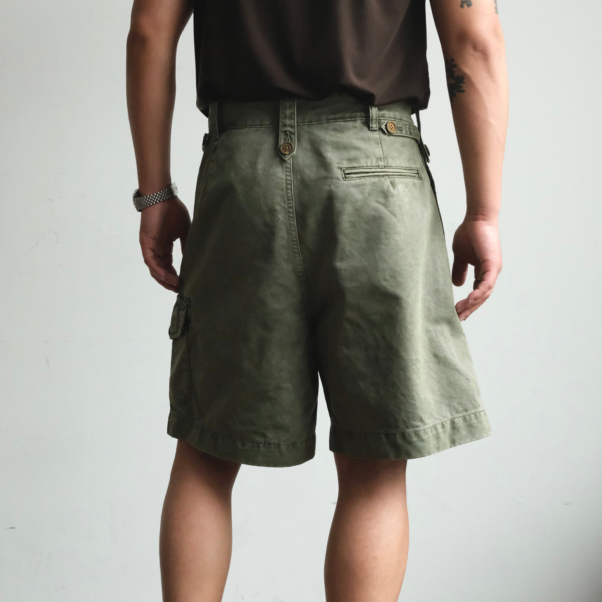 NEIGBORL Retro Washed Multi-Pocket Cargo Shorts-Shorts-S (Preorder)-Apricot-Free Shipping Leatheretro