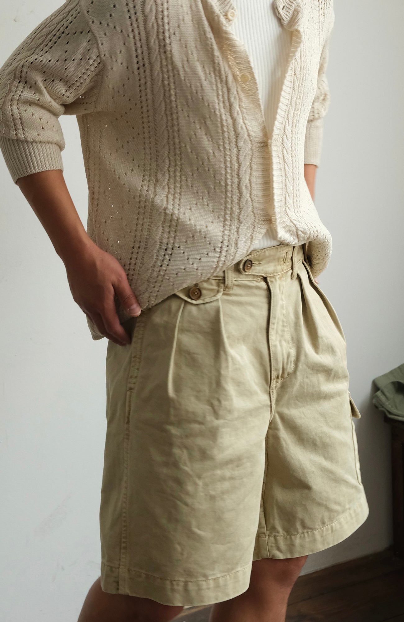 NEIGBORL Retro Washed Multi-Pocket Cargo Shorts-Shorts-S (Preorder)-Apricot-Free Shipping Leatheretro