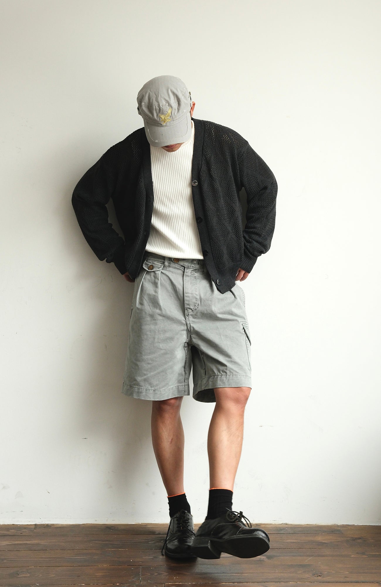 NEIGBORL Retro Washed Multi-Pocket Cargo Shorts-Shorts-S (Preorder)-Apricot-Free Shipping Leatheretro