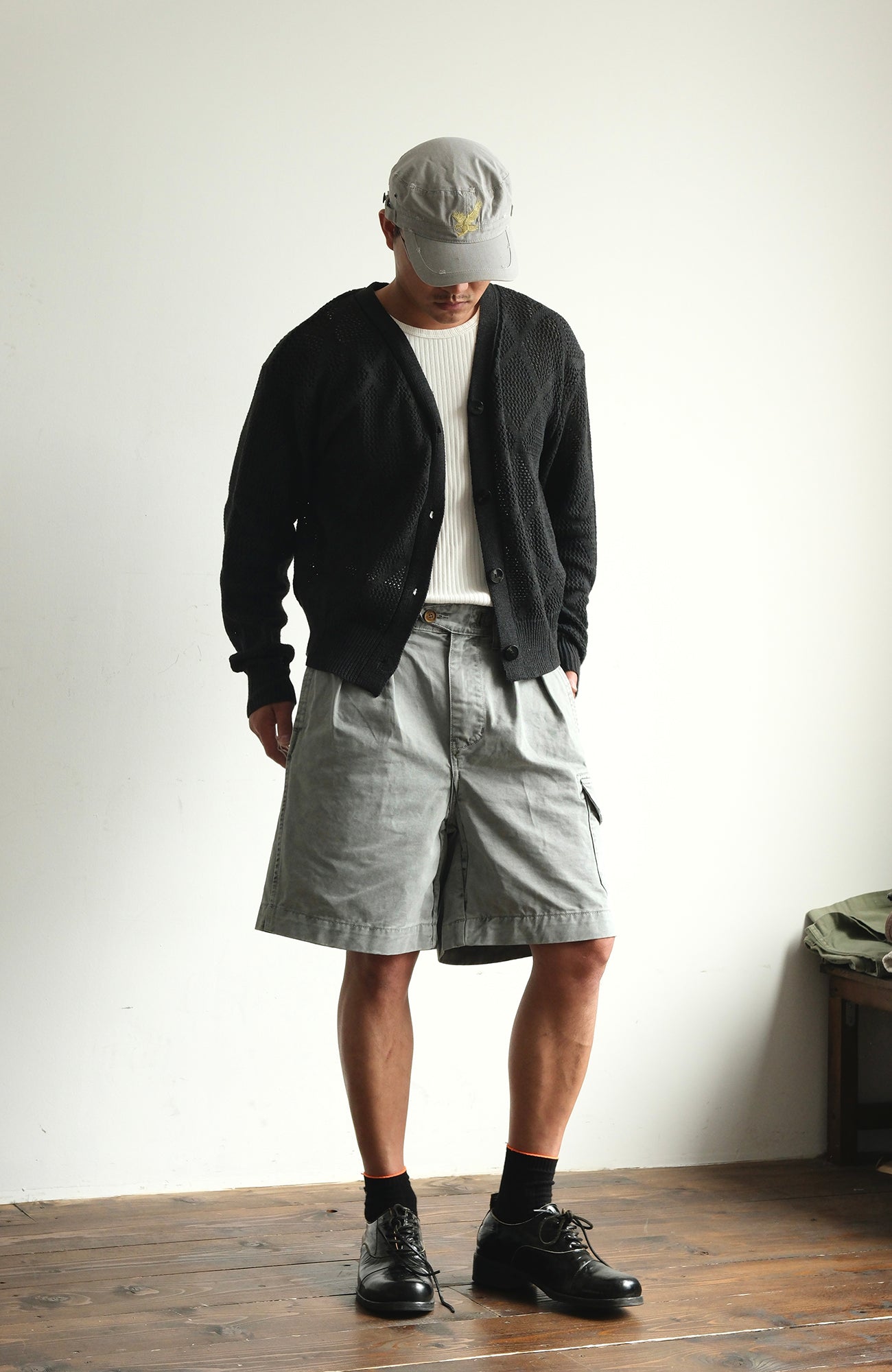 NEIGBORL Retro Washed Multi-Pocket Cargo Shorts-Shorts-S (Preorder)-Apricot-Free Shipping Leatheretro