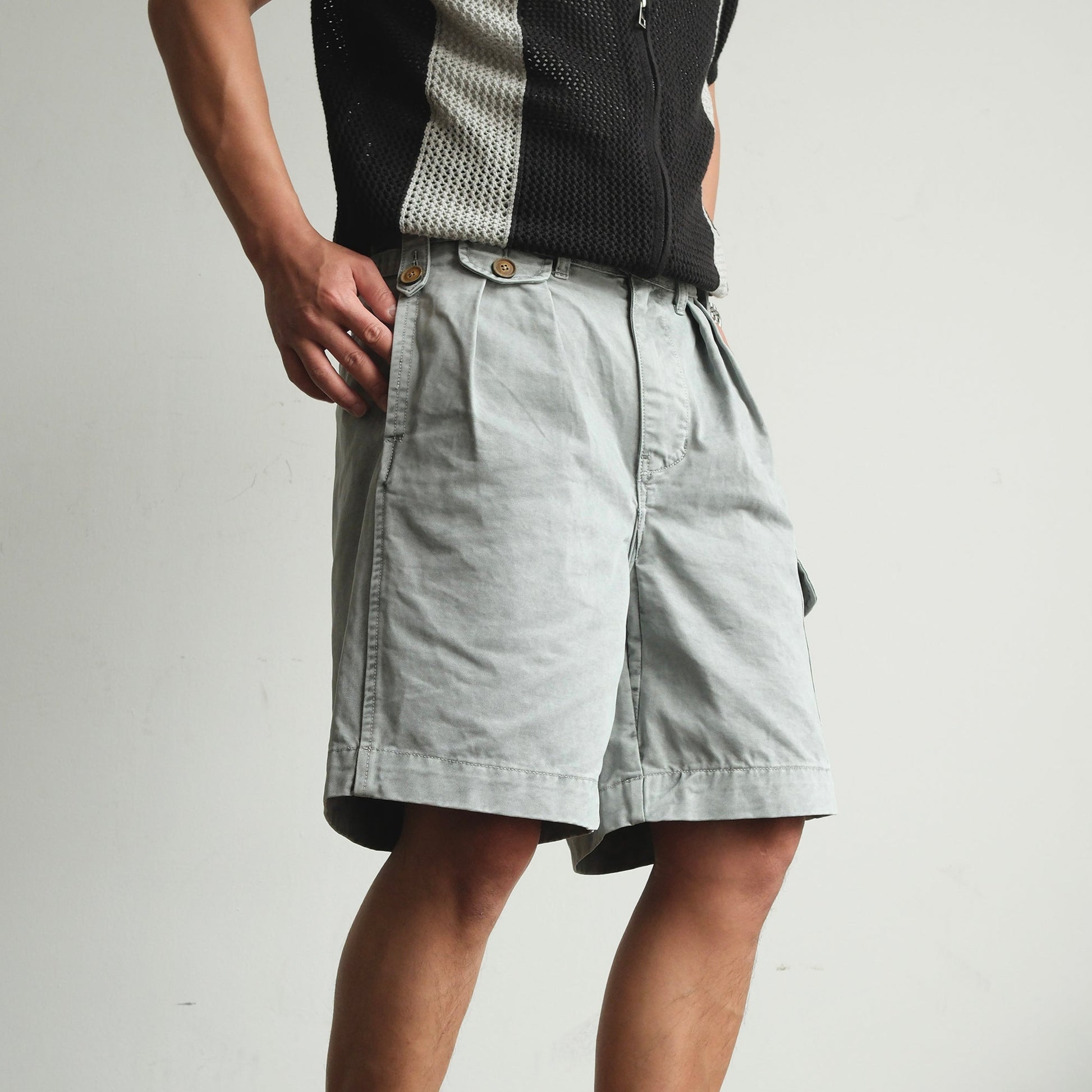 NEIGBORL Retro Washed Multi-Pocket Cargo Shorts-Shorts-S (Preorder)-Apricot-Free Shipping Leatheretro
