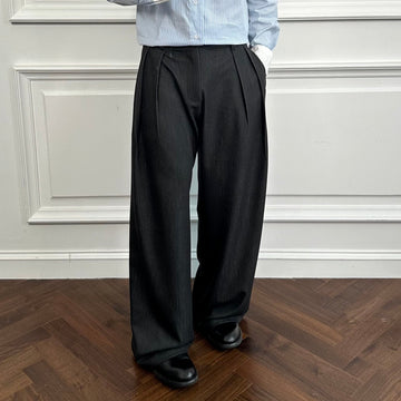 CATSSTAC Triple-Pleat Wool-Blend Wide-Leg Trousers-Pants-M-Free Shipping Leatheretro