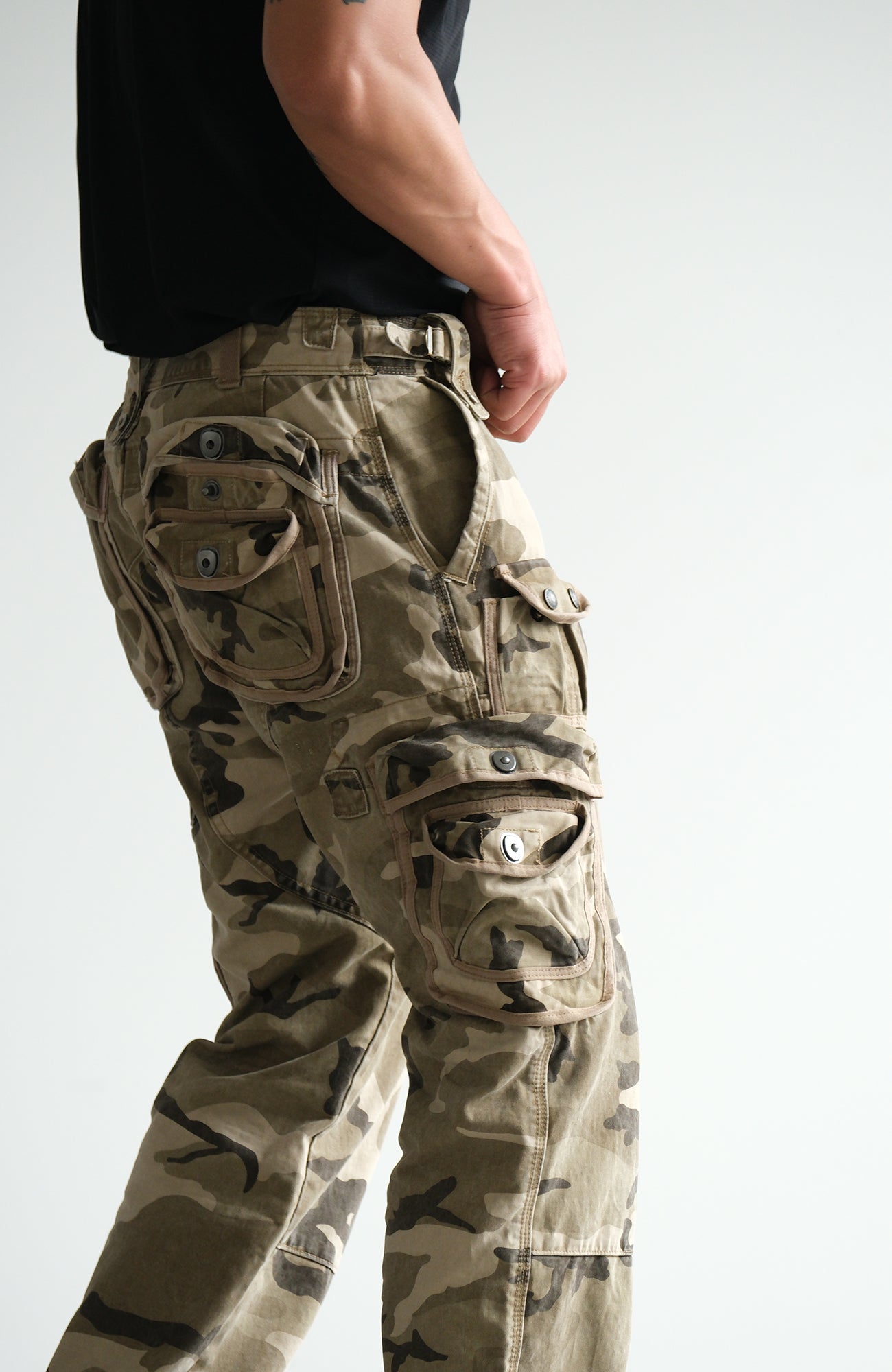 NEIGBORL Camo Multi-Pocket Straight Cargo Pants-Pants-S (Preorder)-Free Shipping Leatheretro