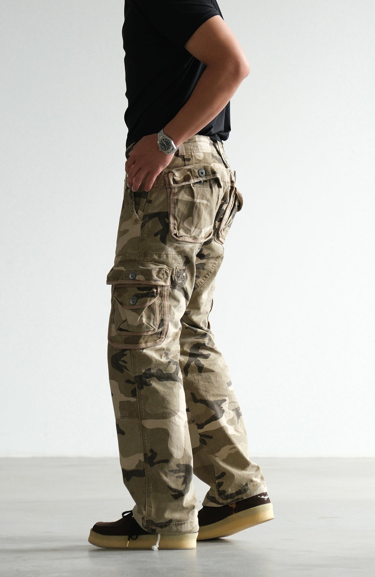 NEIGBORL Camo Multi-Pocket Straight Cargo Pants-Pants-S (Preorder)-Free Shipping Leatheretro