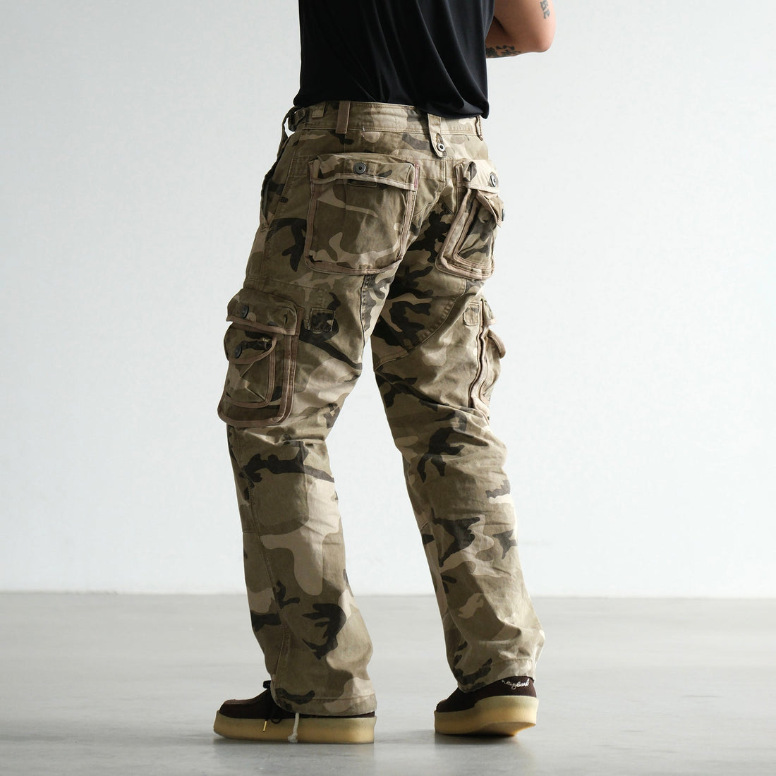 NEIGBORL Camo Multi-Pocket Straight Cargo Pants-Pants-S (Preorder)-Free Shipping Leatheretro