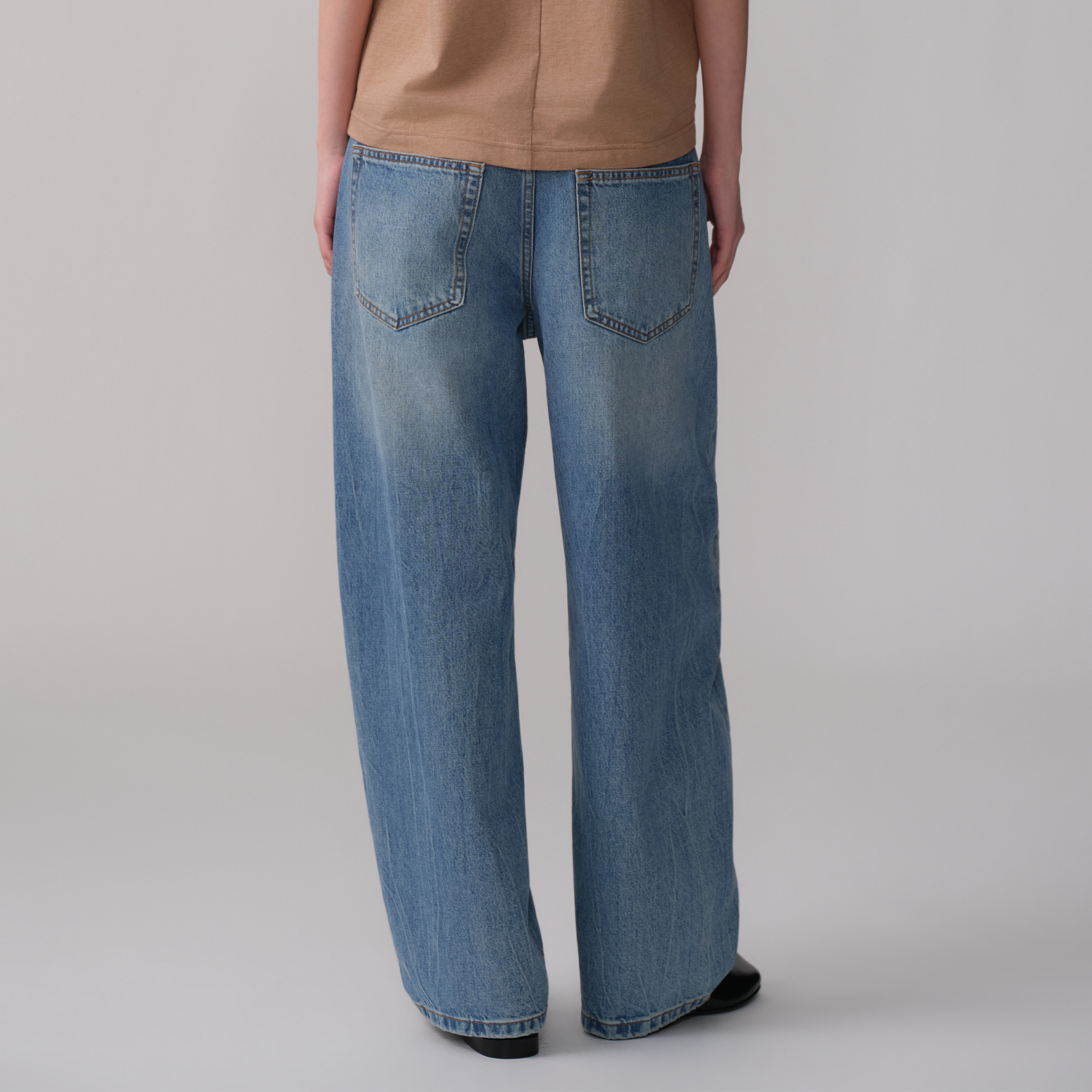 OPICLOTH Washed Whiskered Curved Jeans-Jeans-XS (Preorder)-Free Shipping Leatheretro