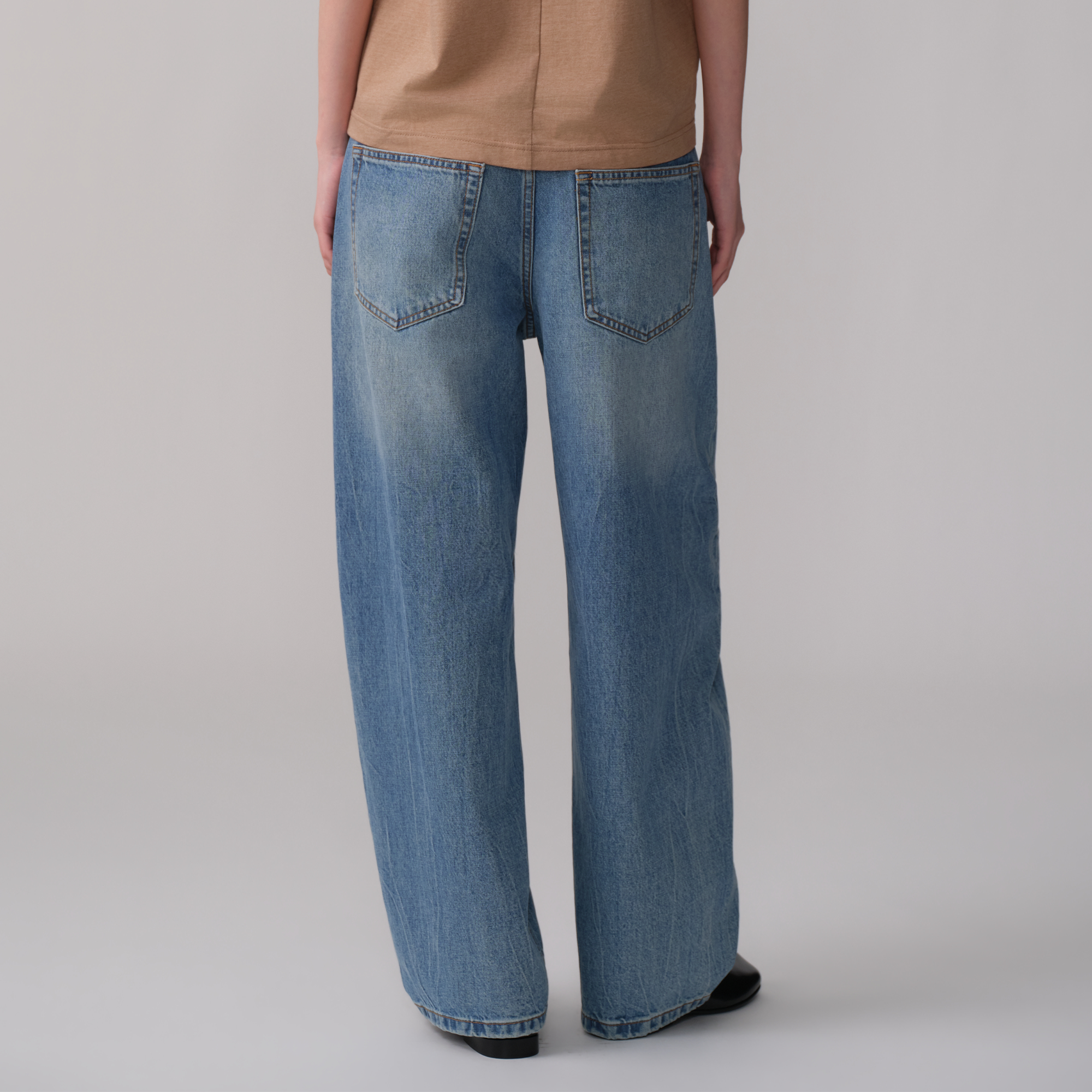 OPICLOTH Washed Whiskered Curved Jeans-Jeans-XS (Preorder)-Free Shipping Leatheretro