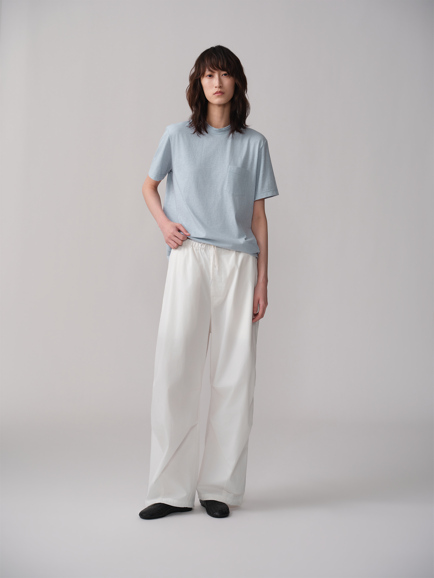 OPICLOTH Pleated Drawstring Parachute Pants-Pants-XS-White-Free Shipping Leatheretro
