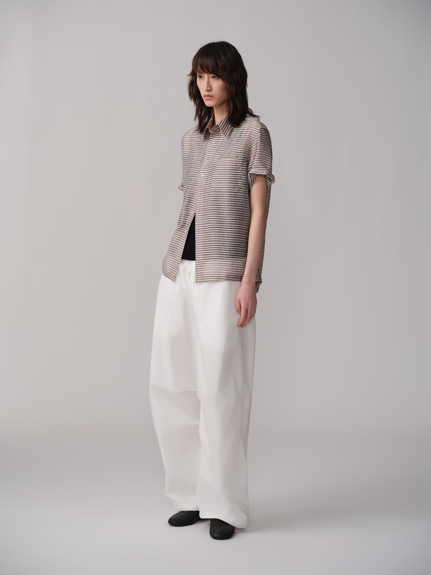 OPICLOTH Pleated Drawstring Parachute Pants-Pants-XS-White-Free Shipping Leatheretro