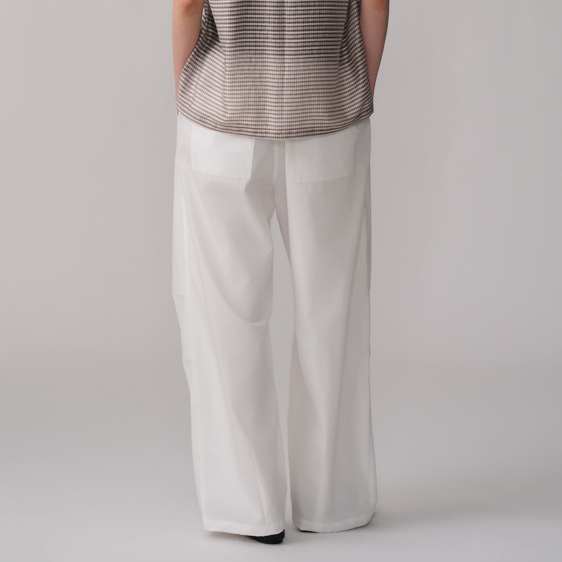 OPICLOTH Pleated Drawstring Parachute Pants-Pants-XS-White-Free Shipping Leatheretro