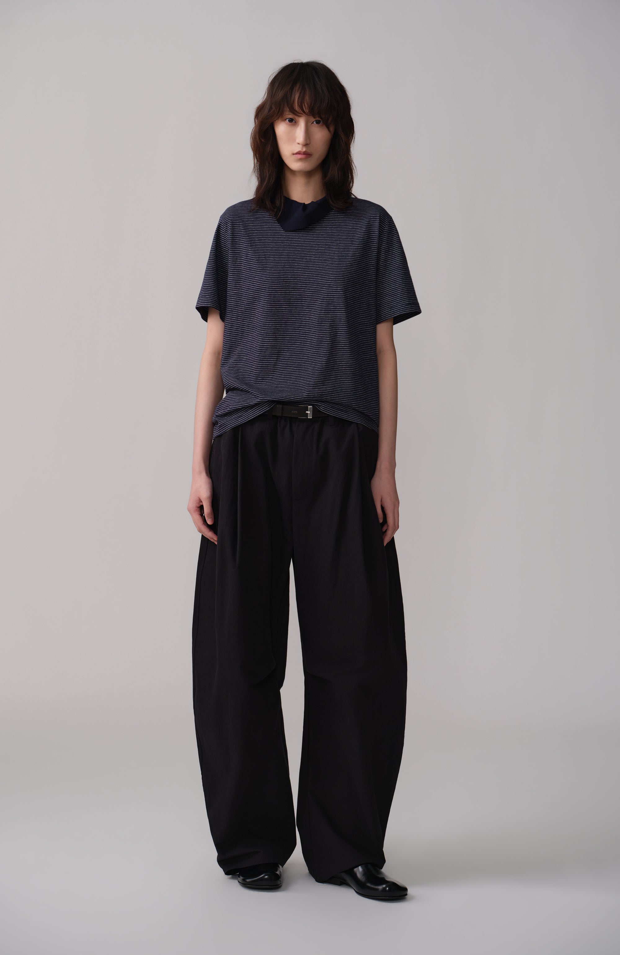 OPICLOTH Pleated Curved Wide-Leg Trousers-Pants-XS / 25“-38"-Free Shipping Leatheretro