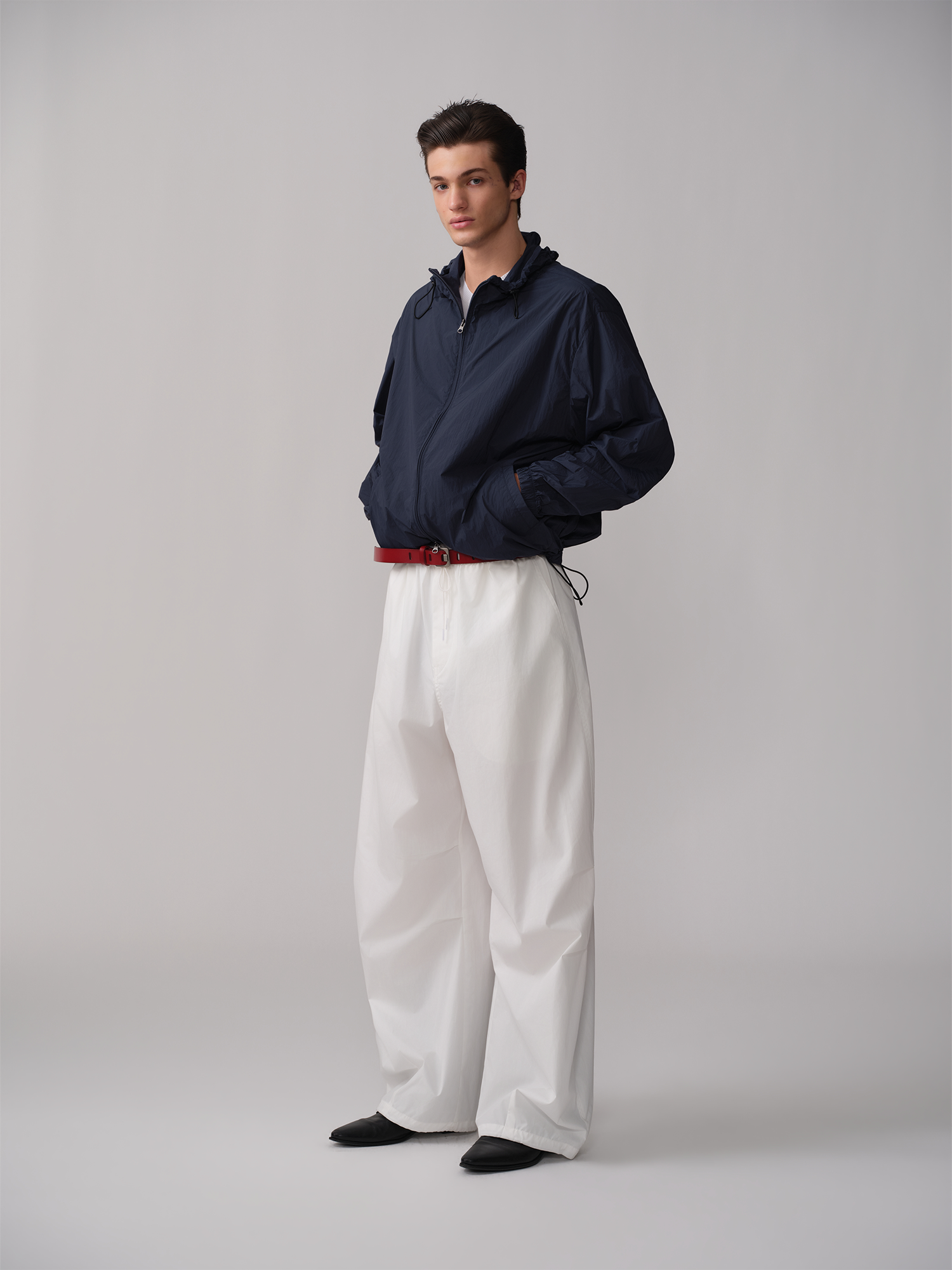 OPICLOTH Hooded Nylon Windbreaker Jacket-Jacket-M (Preorder)-Free Shipping Leatheretro