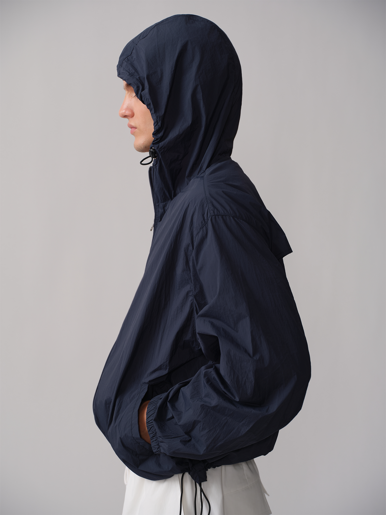 OPICLOTH Hooded Nylon Windbreaker Jacket-Jacket-M (Preorder)-Free Shipping Leatheretro