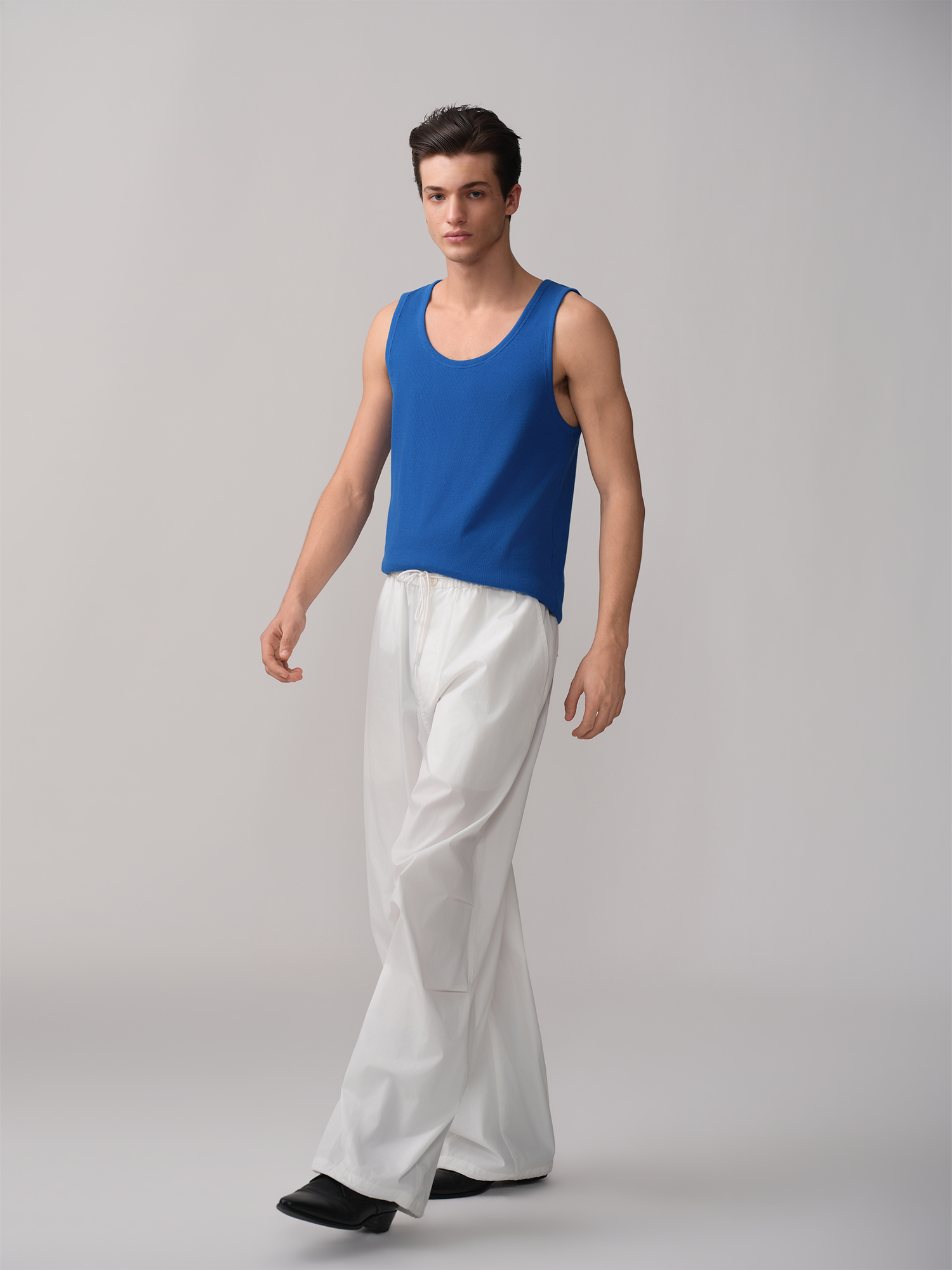 OPICLOTH Pleated Drawstring Parachute Pants-Pants-XS-White-Free Shipping Leatheretro