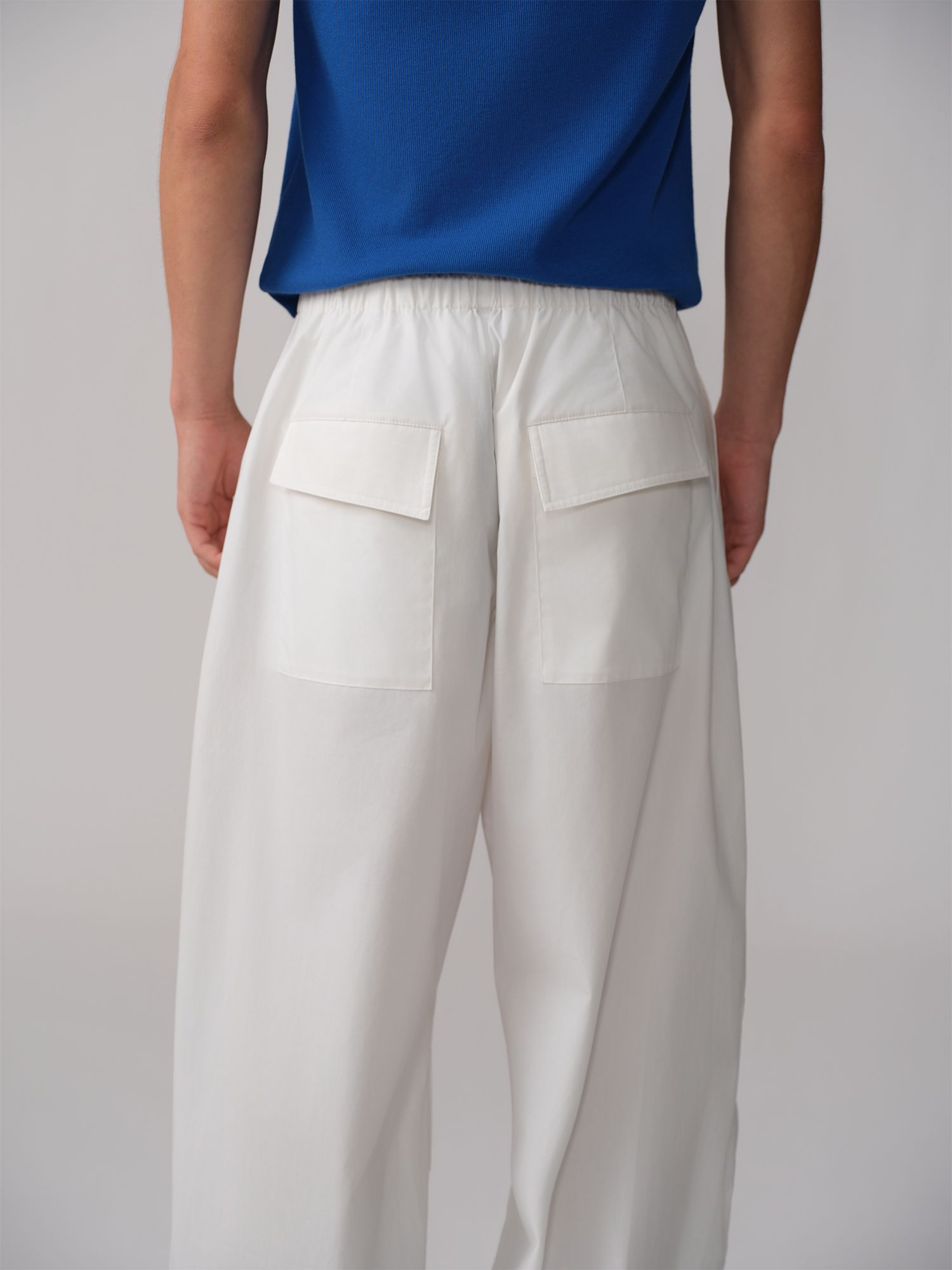 OPICLOTH Pleated Drawstring Parachute Pants-Pants-XS-White-Free Shipping Leatheretro