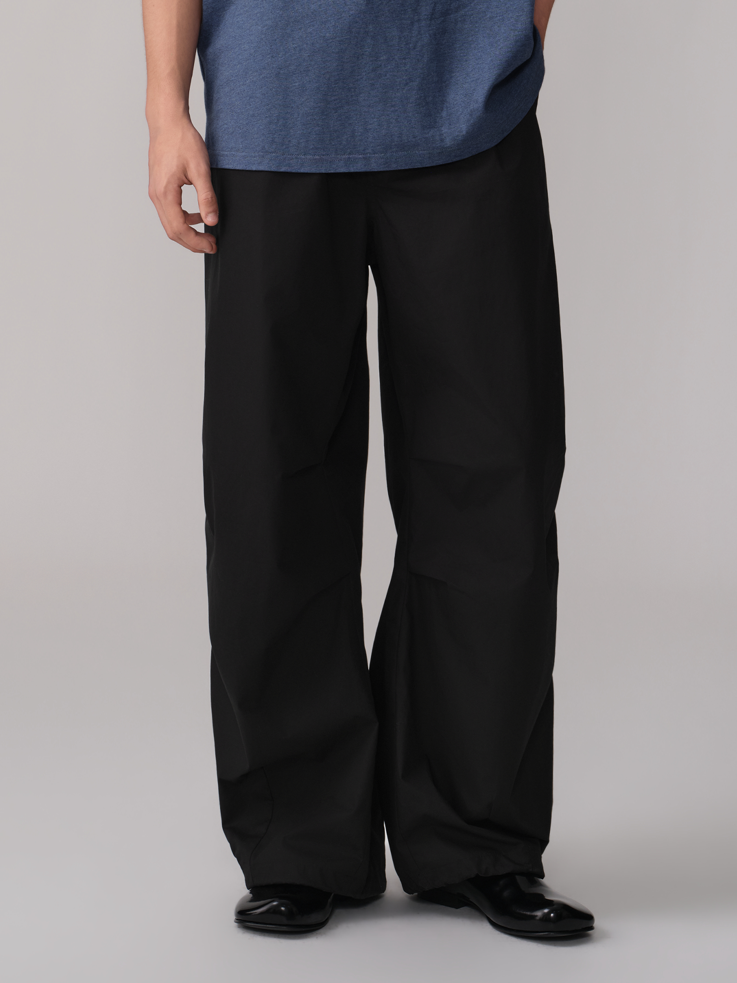 OPICLOTH Pleated Drawstring Parachute Pants-Pants-XS-White-Free Shipping Leatheretro