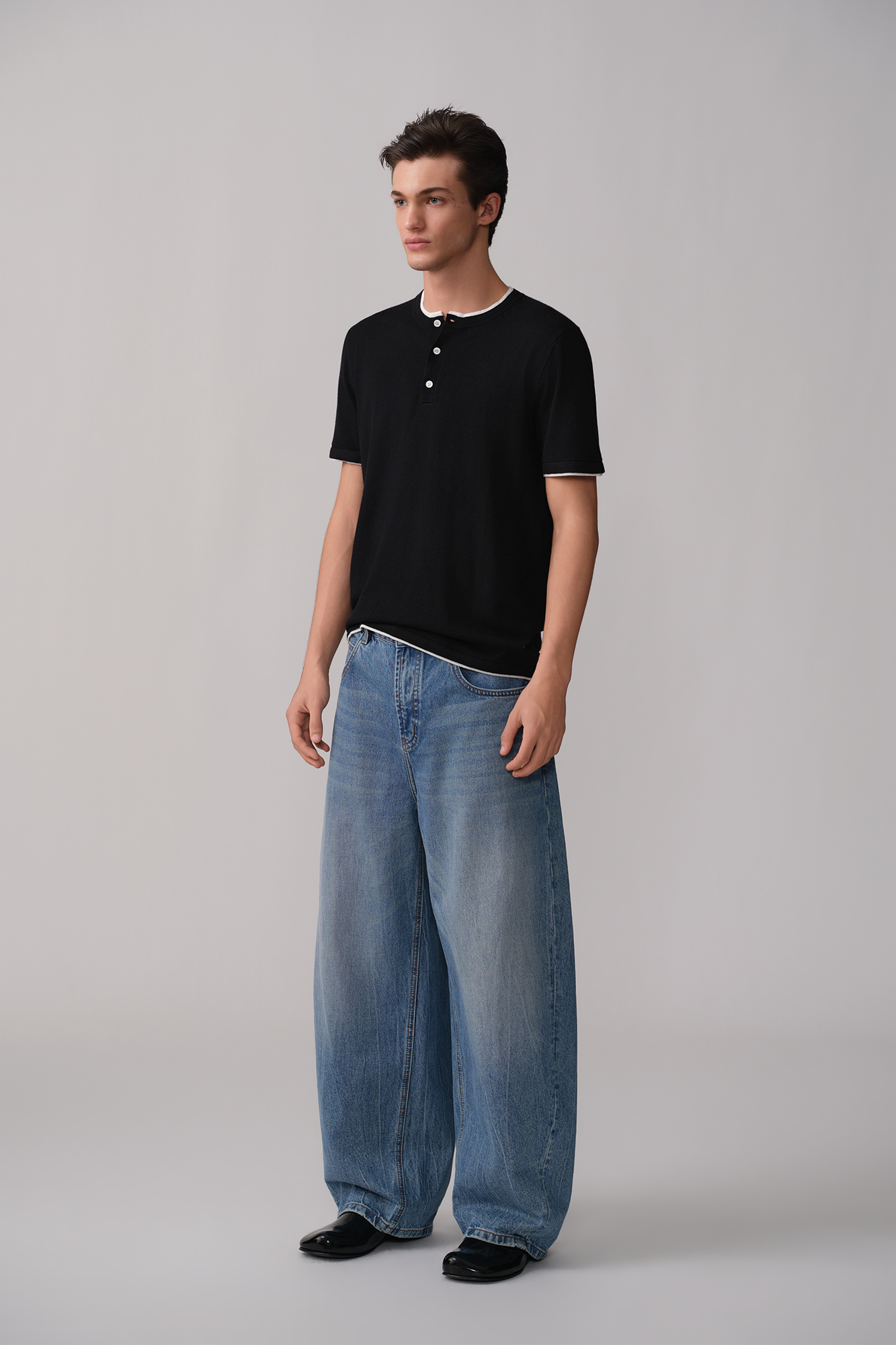 OPICLOTH Washed Whiskered Curved Jeans-Jeans-XS (Preorder)-Free Shipping Leatheretro