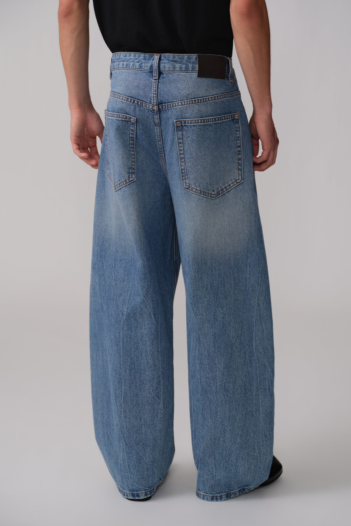 OPICLOTH Washed Whiskered Curved Jeans-Jeans-XS (Preorder)-Free Shipping Leatheretro