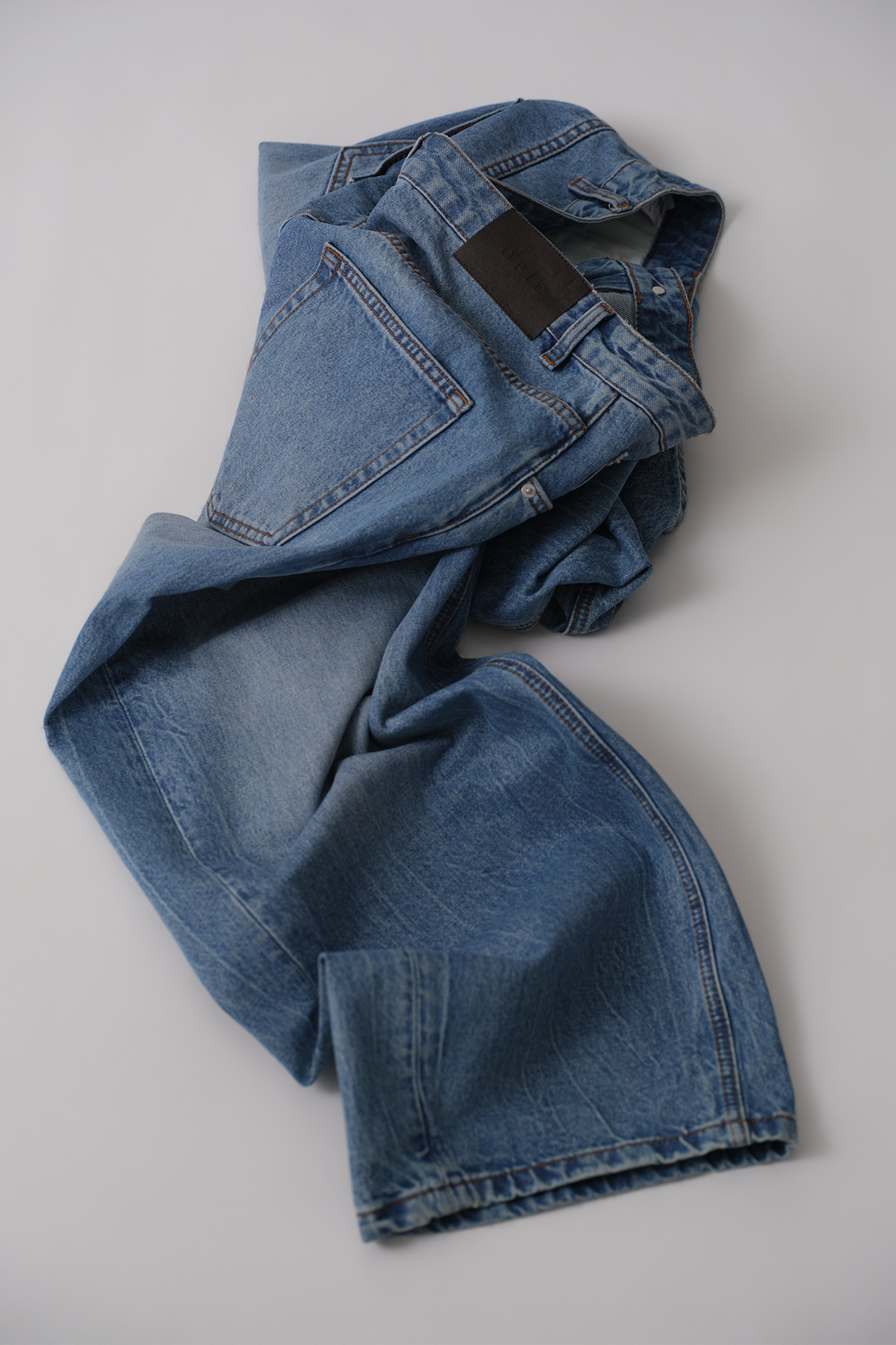 OPICLOTH Washed Whiskered Curved Jeans-Jeans-XS (Preorder)-Free Shipping Leatheretro