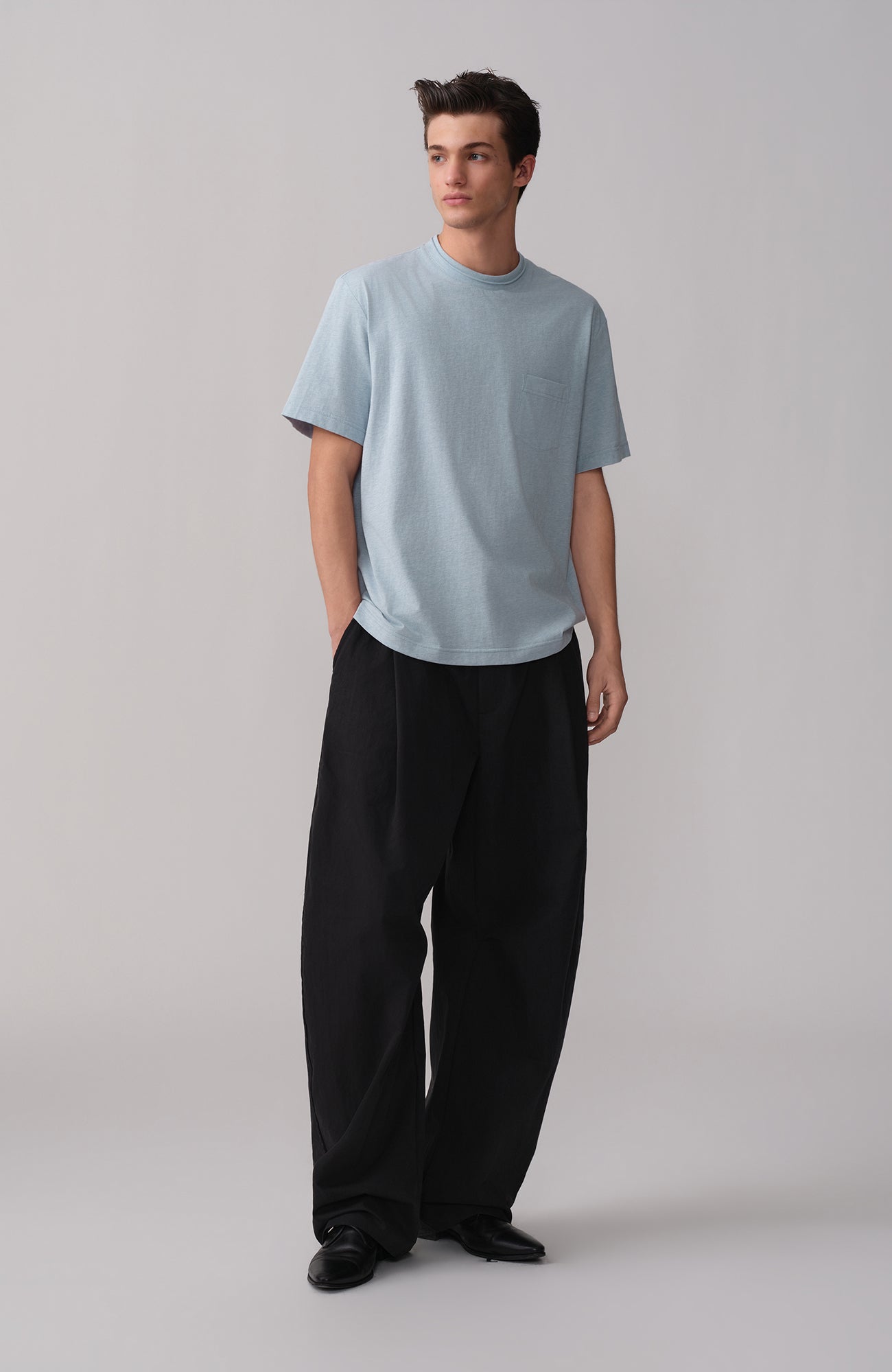 OPICLOTH Pleated Curved Wide-Leg Trousers-Pants-XS / 25“-38"-Free Shipping Leatheretro