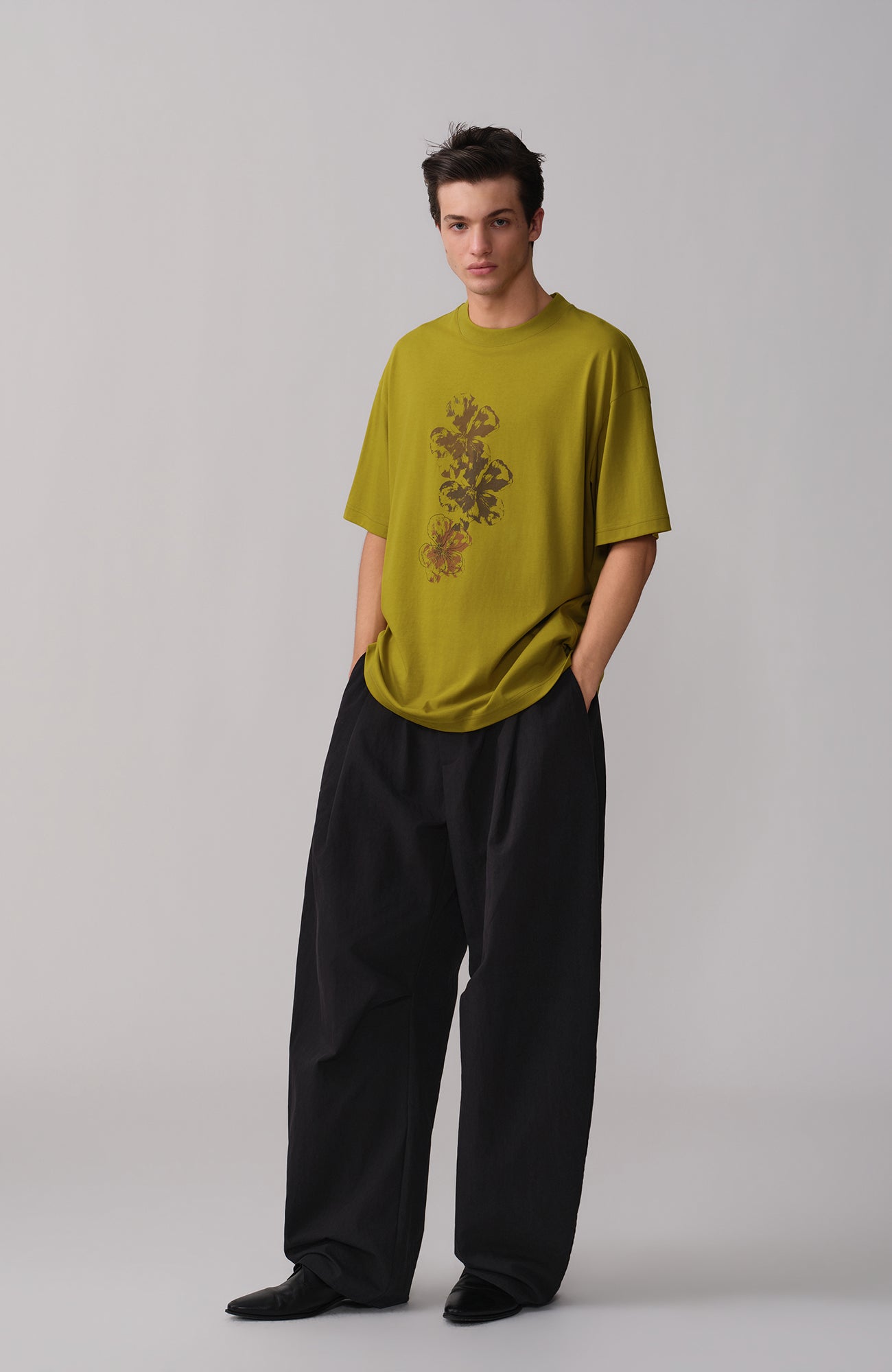 OPICLOTH Pleated Curved Wide-Leg Trousers-Pants-XS / 25“-38"-Free Shipping Leatheretro