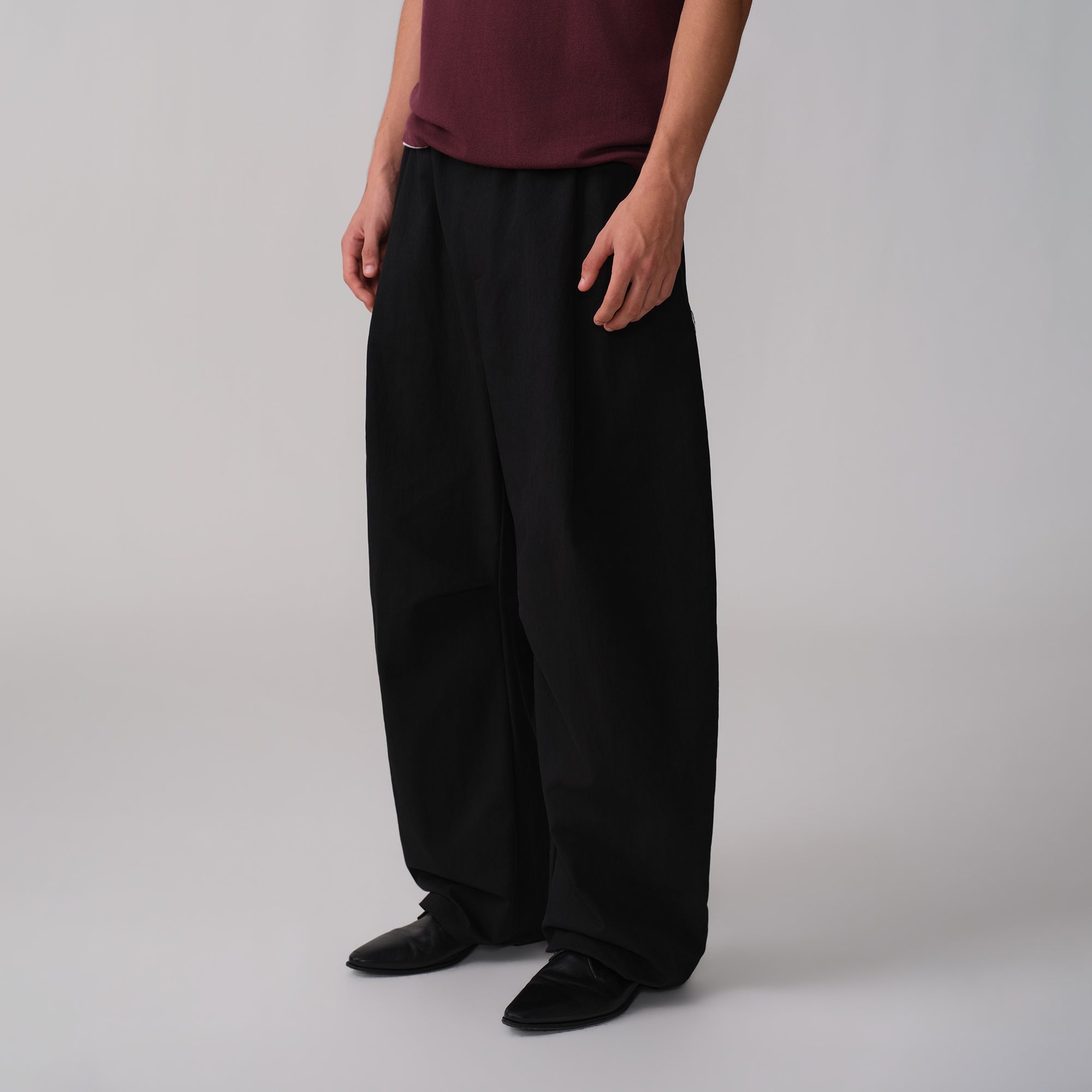 OPICLOTH Pleated Curved Wide-Leg Trousers-Pants-XS / 25“-38"-Free Shipping Leatheretro
