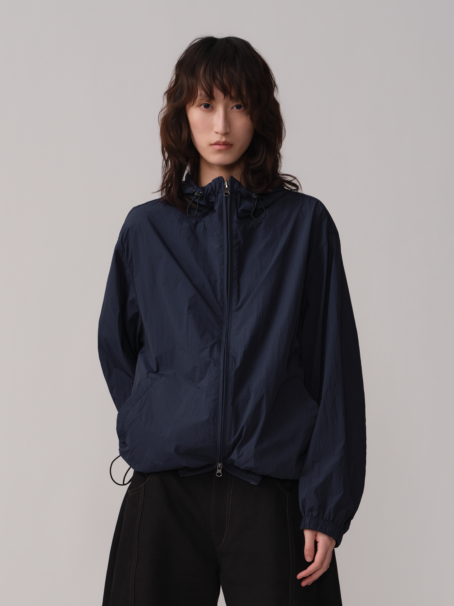 OPICLOTH Hooded Nylon Windbreaker Jacket-Jacket-M (Preorder)-Free Shipping Leatheretro