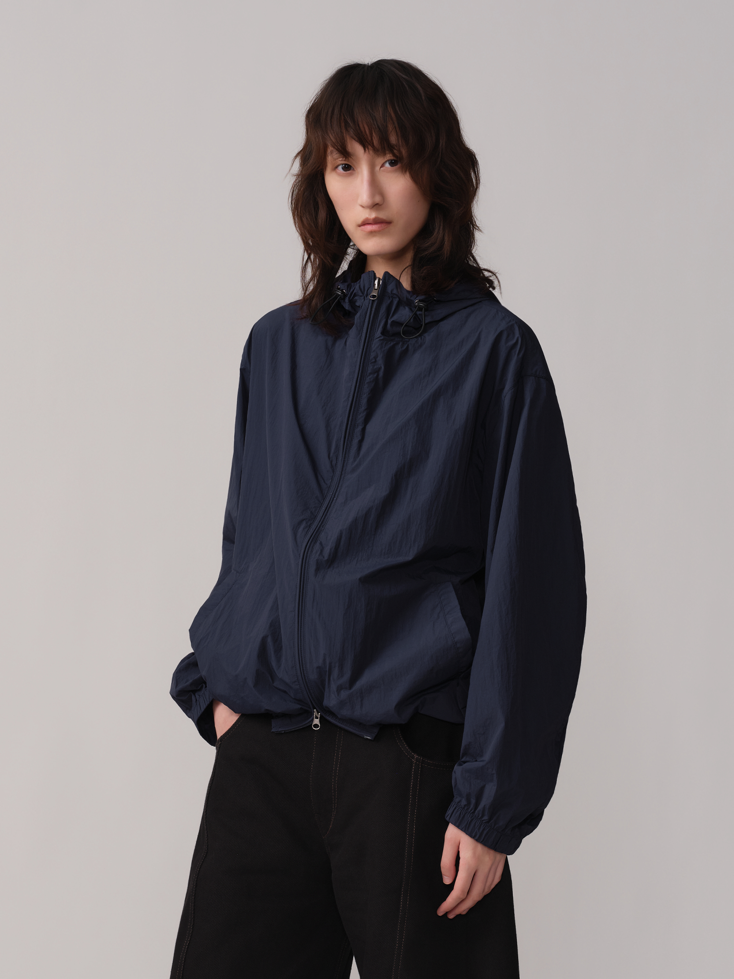 OPICLOTH Hooded Nylon Windbreaker Jacket-Jacket-M (Preorder)-Free Shipping Leatheretro