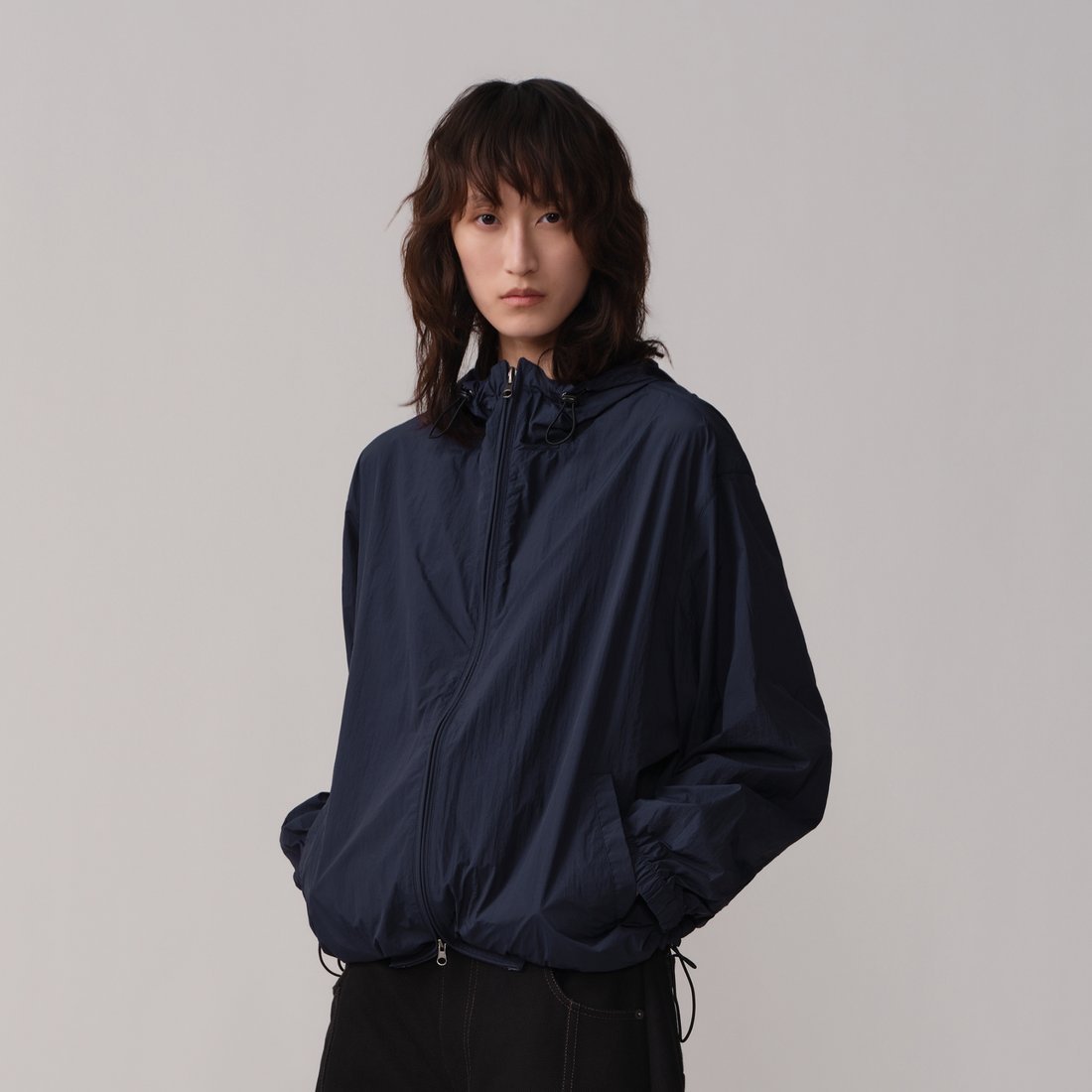 OPICLOTH Hooded Nylon Windbreaker Jacket-Jacket-M (Preorder)-Free Shipping Leatheretro