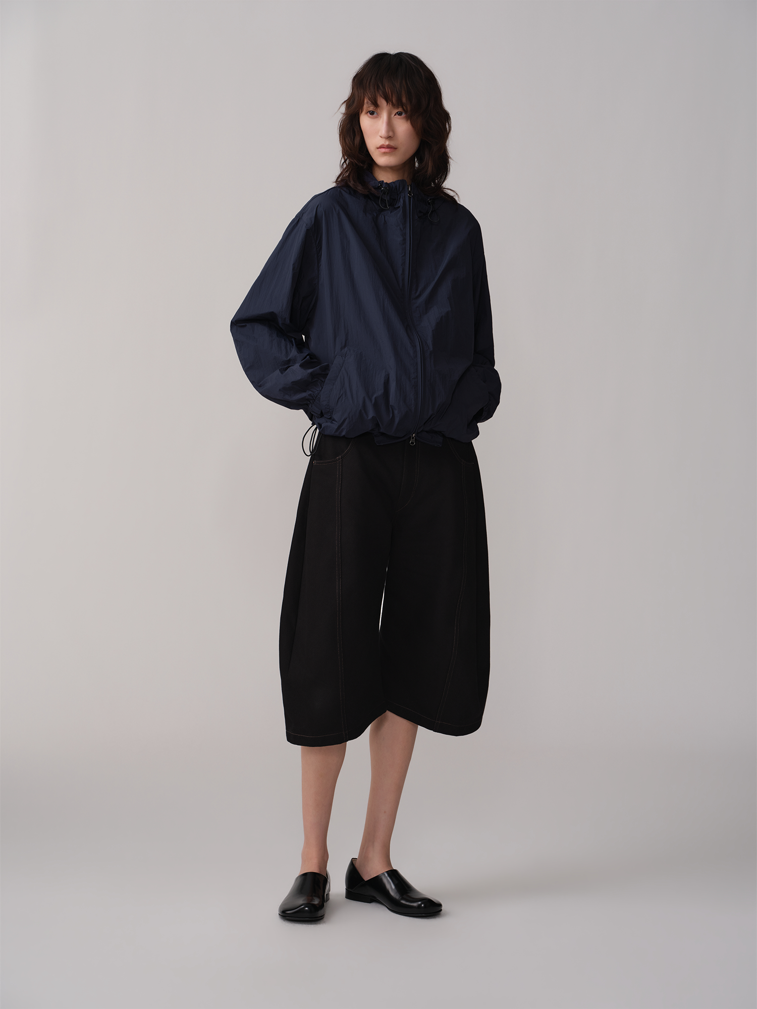 OPICLOTH Hooded Nylon Windbreaker Jacket-Jacket-M (Preorder)-Free Shipping Leatheretro