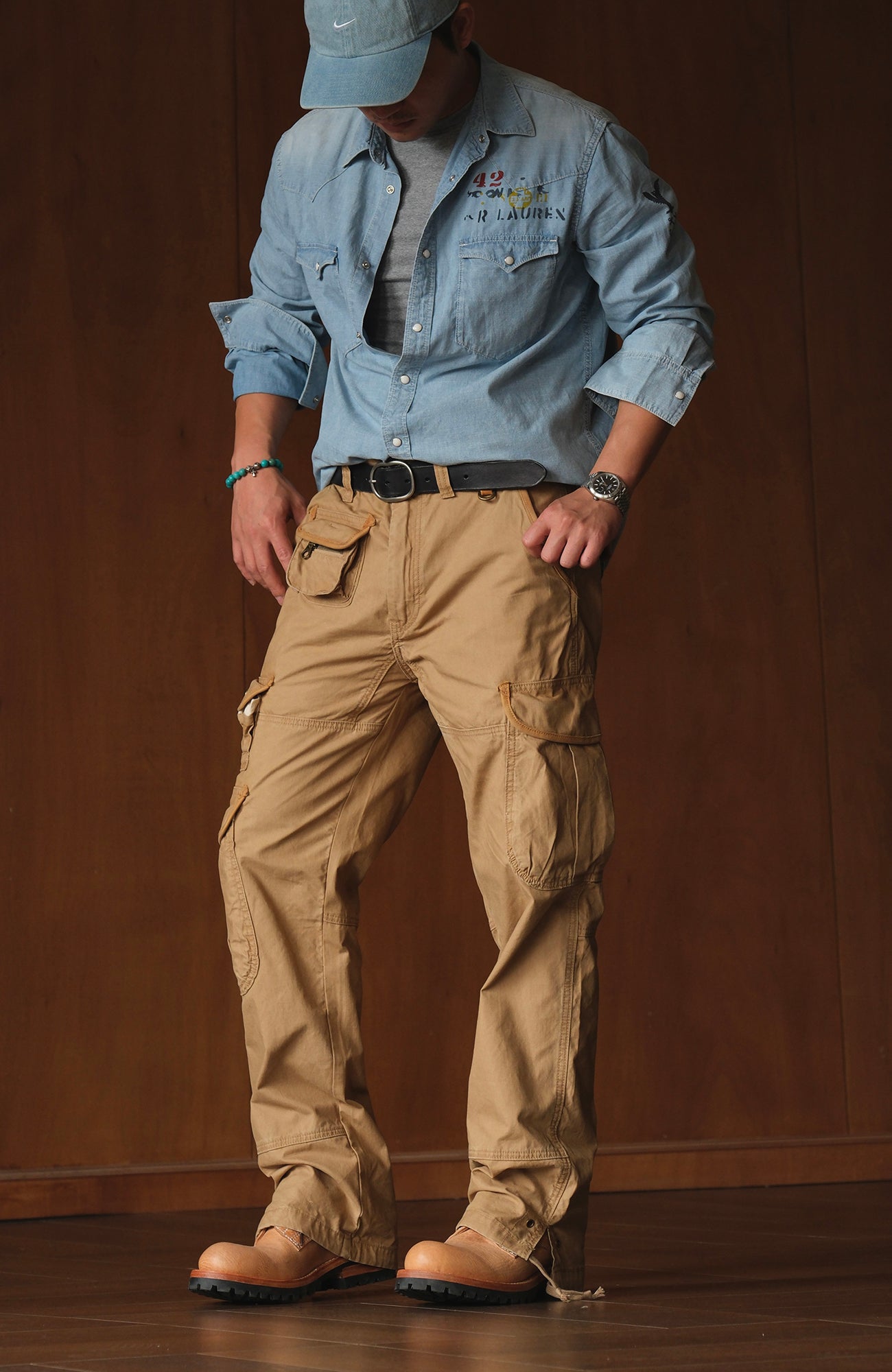 NEIGBORL Multi-Pocket Straight Cargo Pants-Pants-S (Preorder)-Free Shipping Leatheretro