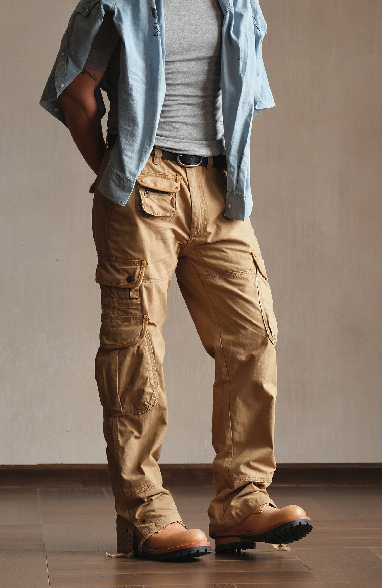 NEIGBORL Multi-Pocket Straight Cargo Pants-Pants-S (Preorder)-Free Shipping Leatheretro