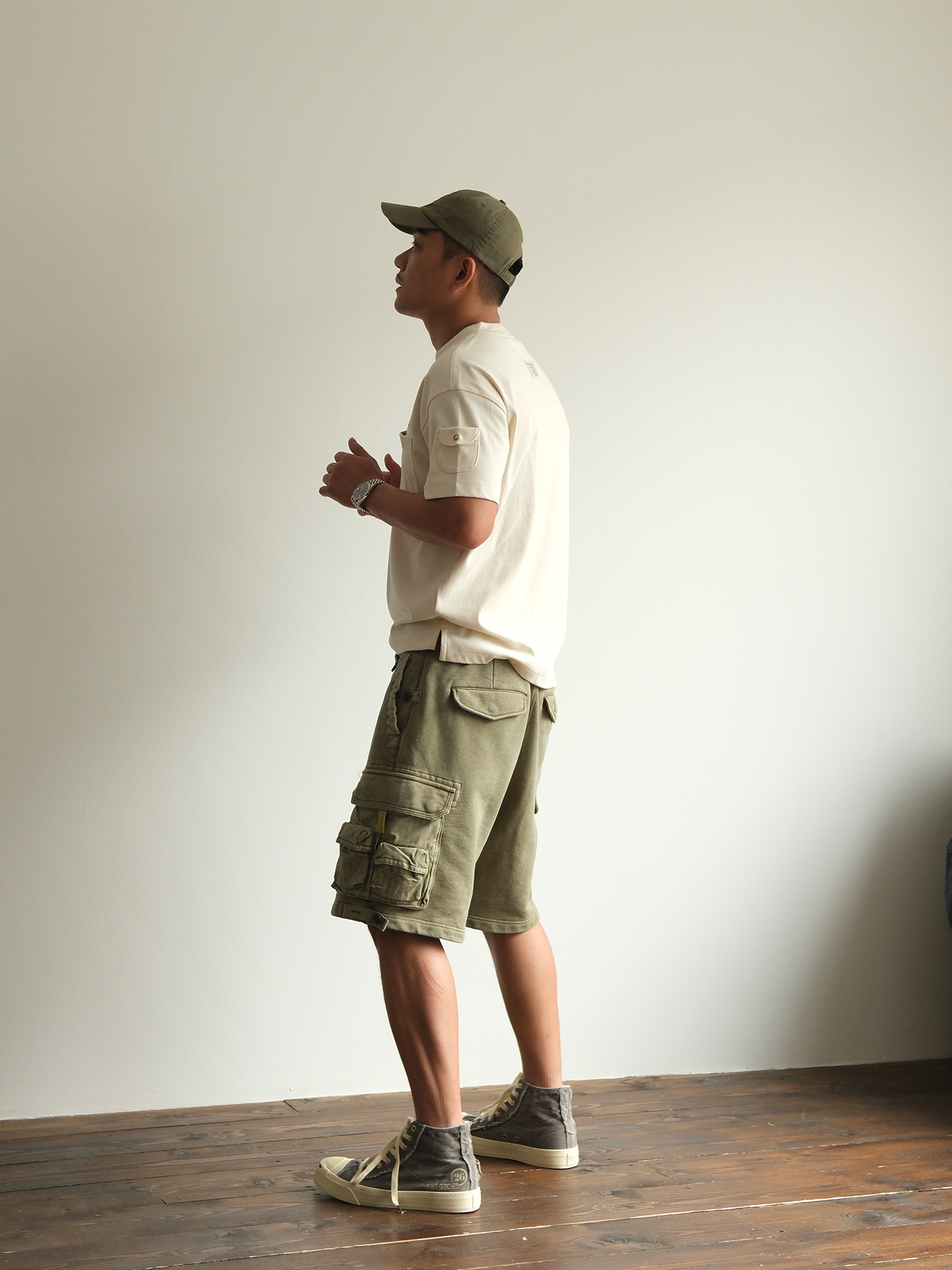 NEIGBORL Utility Multi-Pocket Drawstring Sweat Shorts-Shorts-S-Free Shipping Leatheretro
