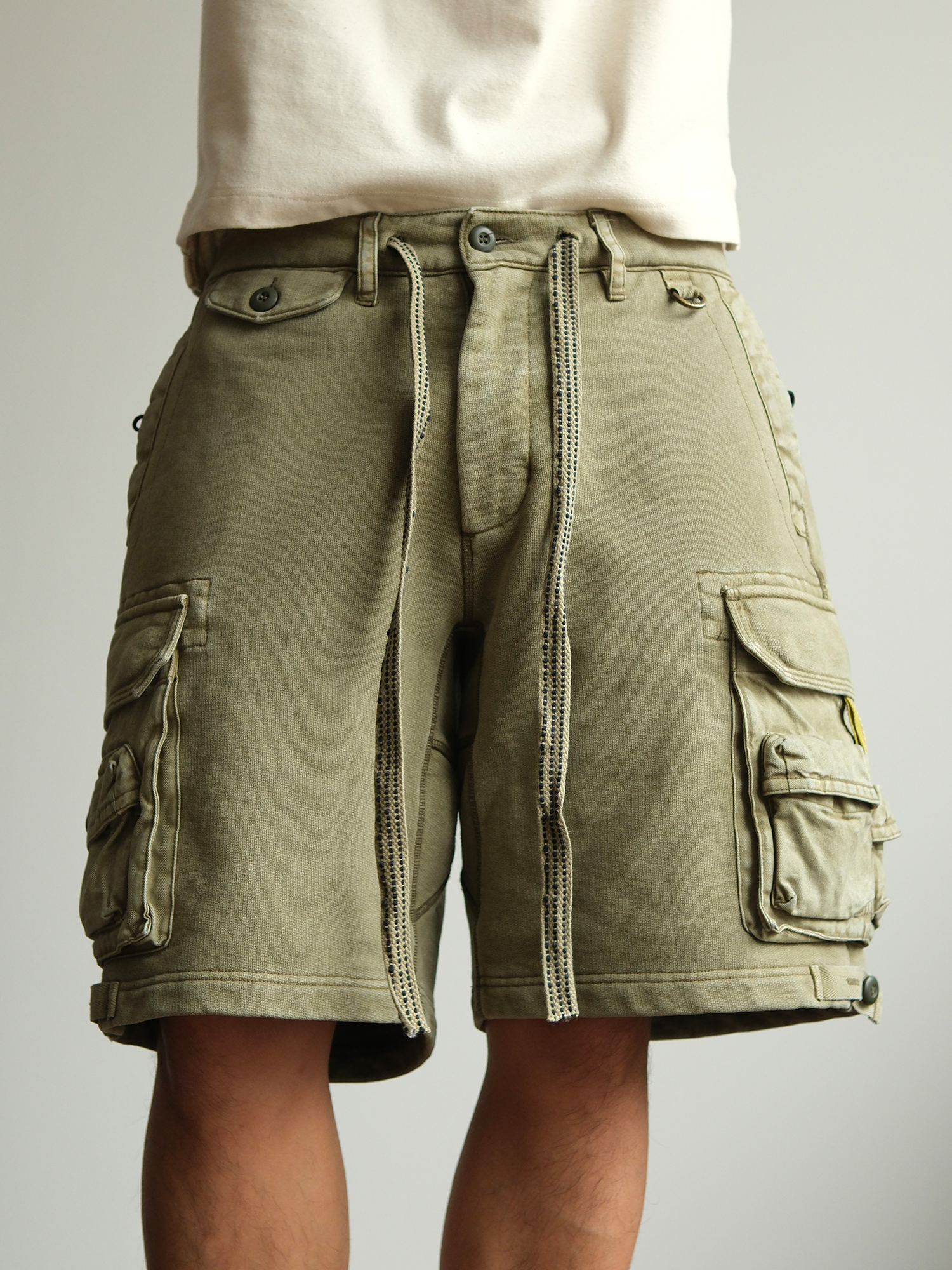 NEIGBORL Utility Multi-Pocket Drawstring Sweat Shorts-Shorts-S-Free Shipping Leatheretro