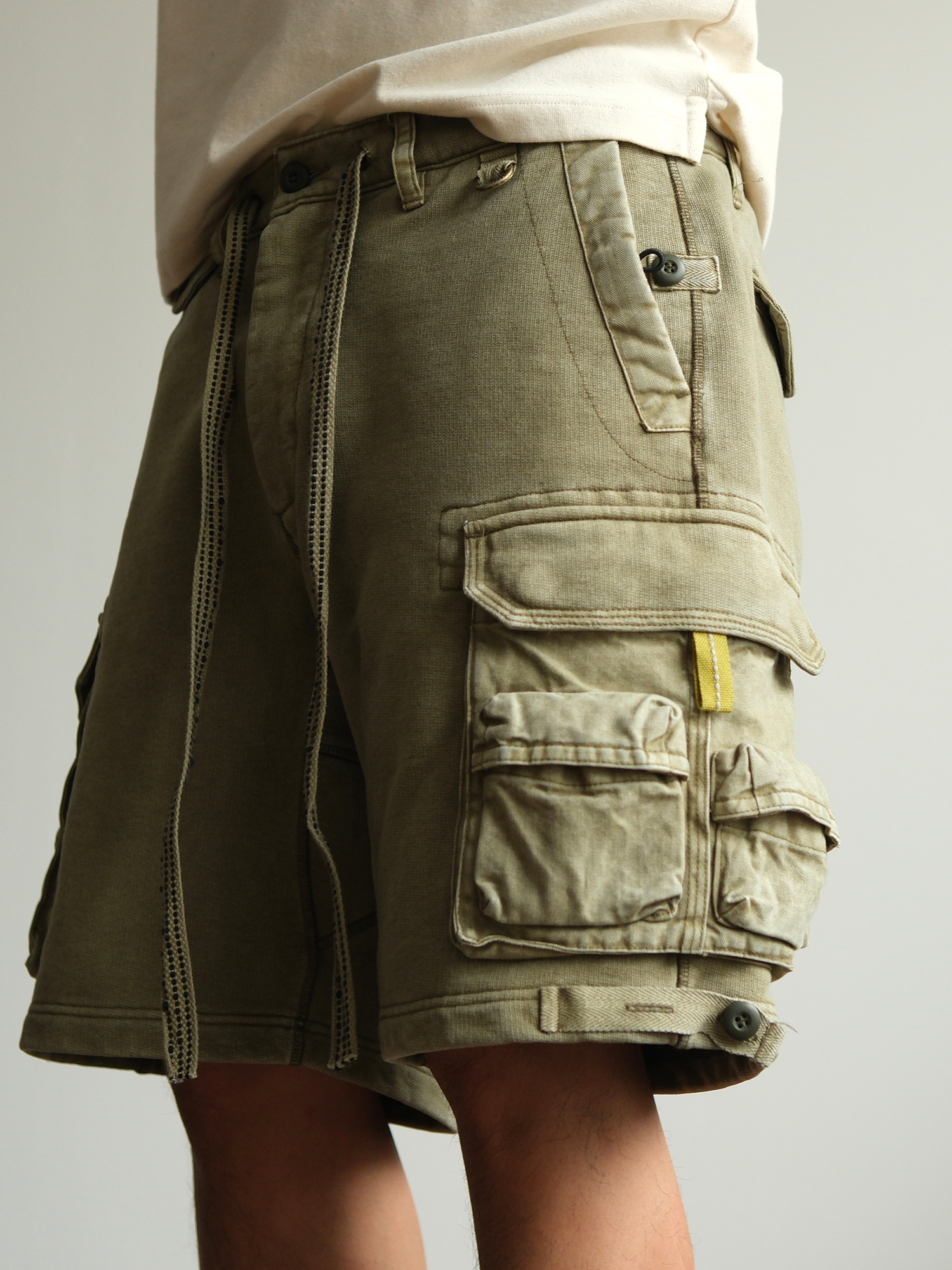 NEIGBORL Utility Multi-Pocket Drawstring Sweat Shorts-Shorts-S-Free Shipping Leatheretro