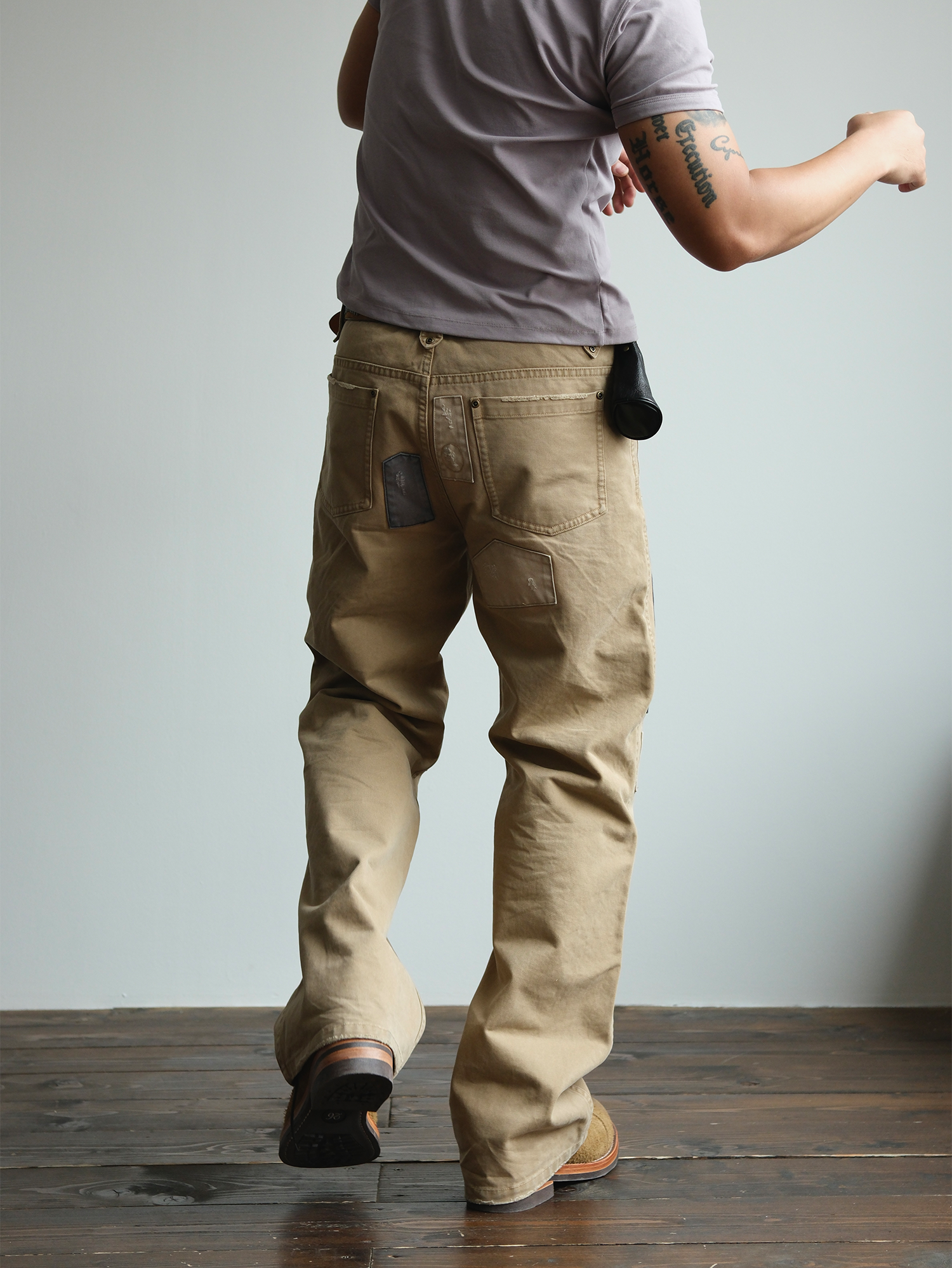 NEIGBORL Retro Paint-Splattered Distressed Patched Pants-Pants-S / 30"-Free Shipping Leatheretro