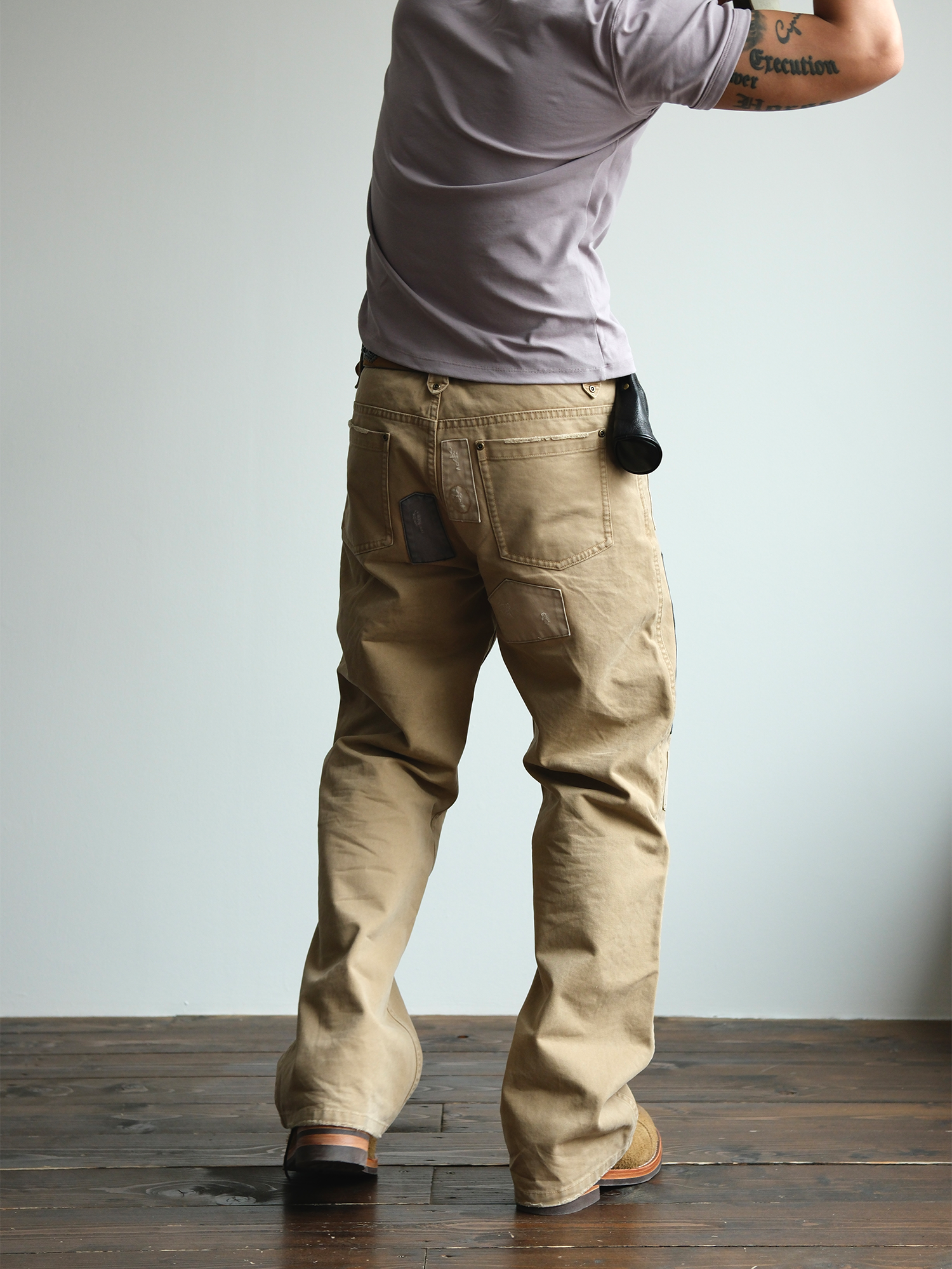 NEIGBORL Retro Paint-Splattered Distressed Patched Pants-Pants-S / 30"-Free Shipping Leatheretro
